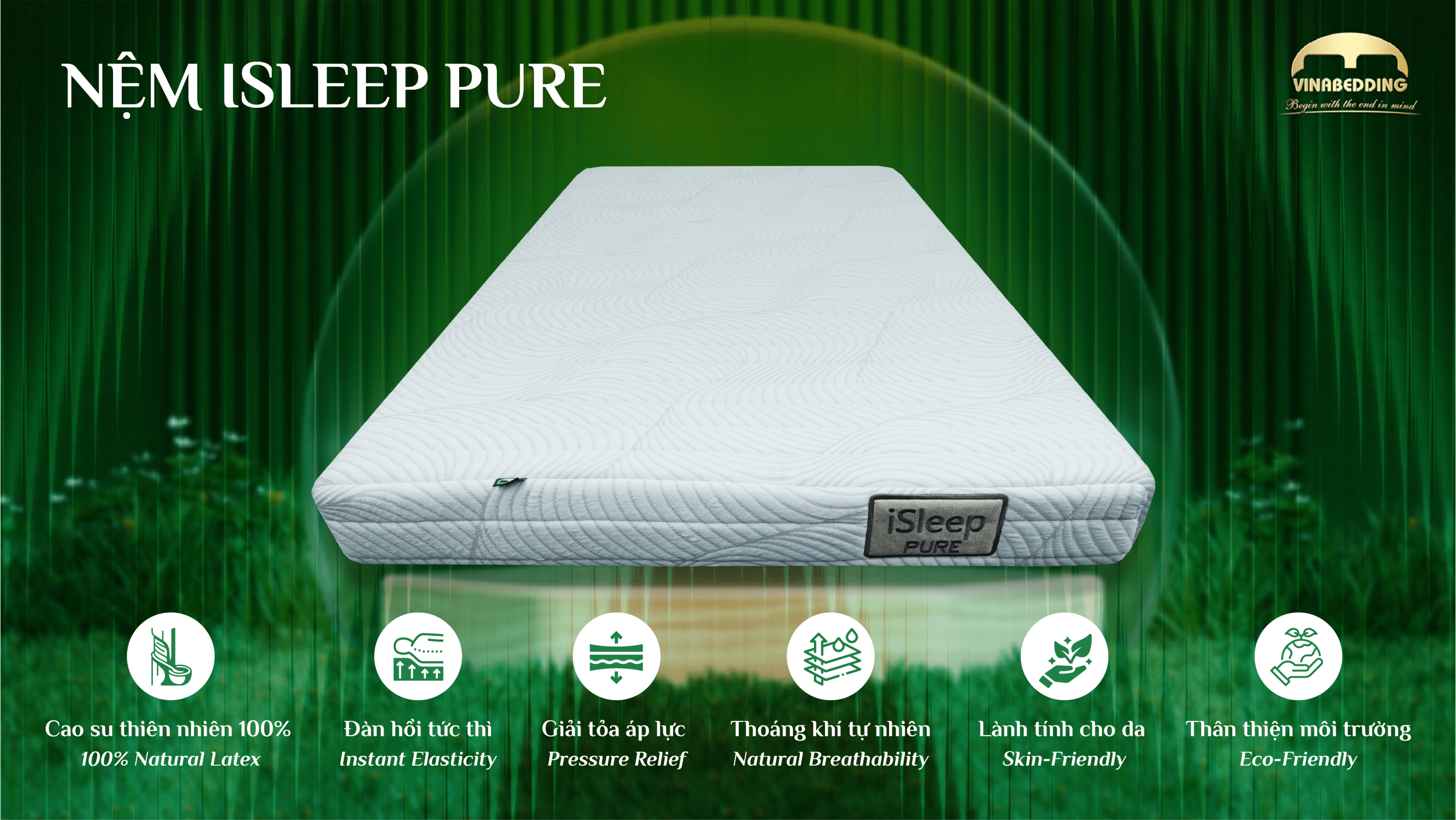 iSleep Pure 100% Natural Latex Mattress