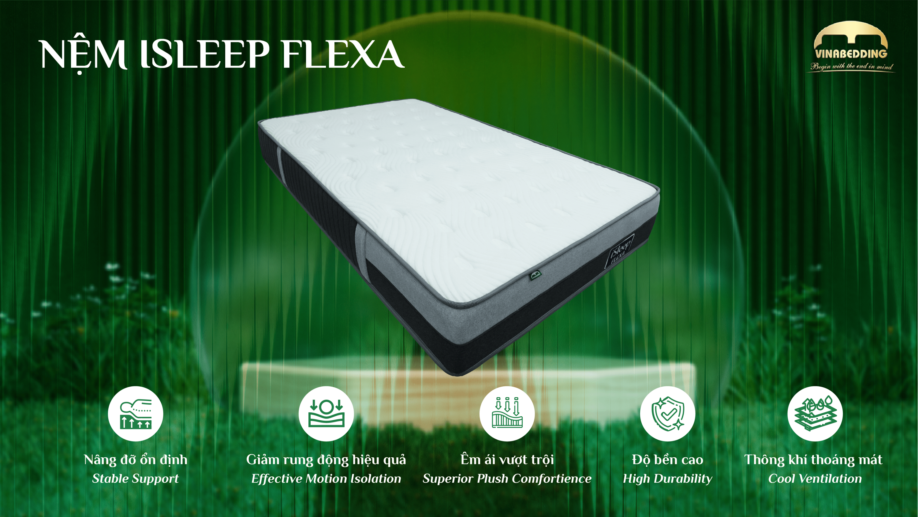 Nệm Foam kết hợp bông iSleep Flexa