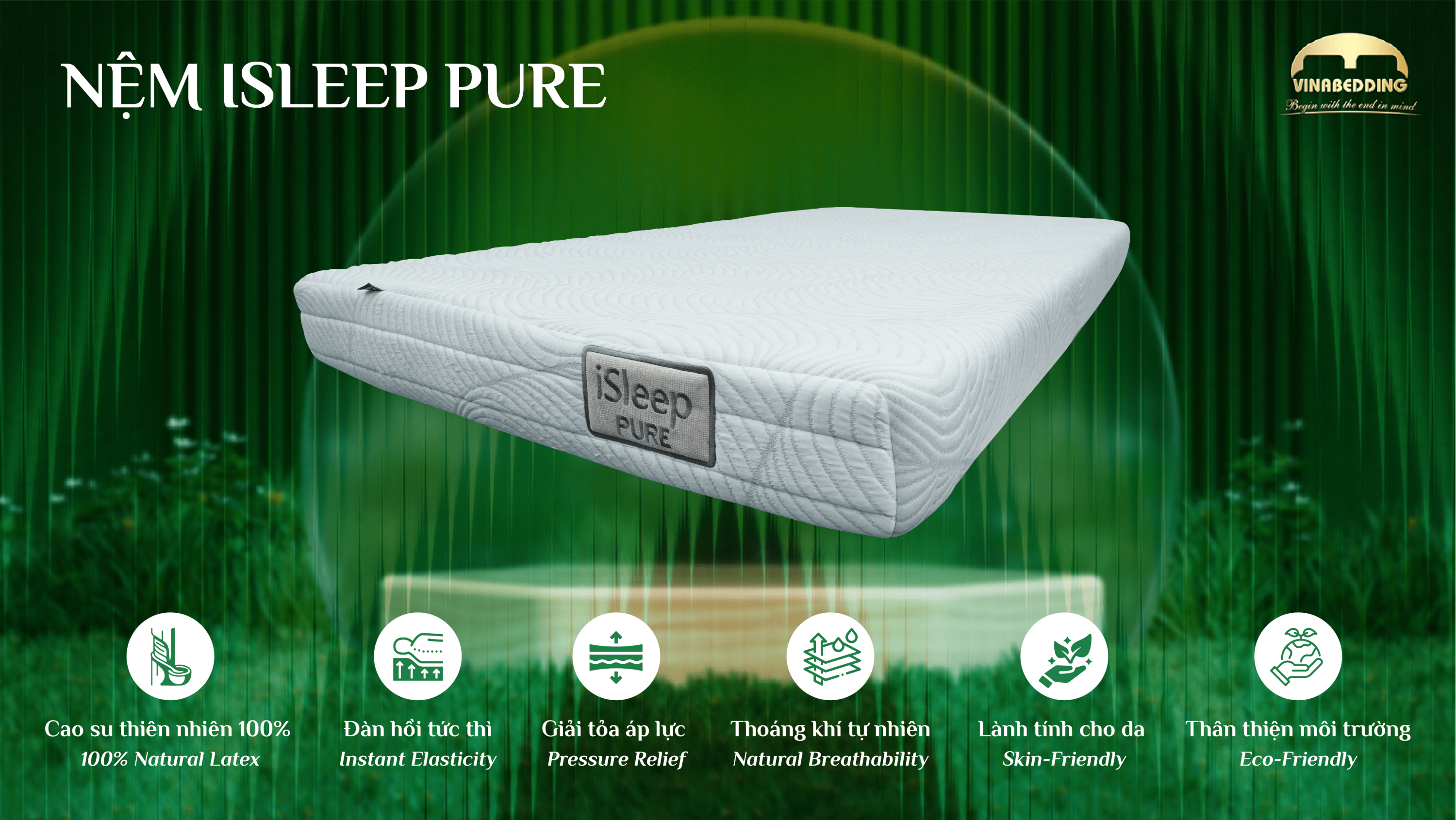 iSleep Pure 100% Natural Latex Mattress
