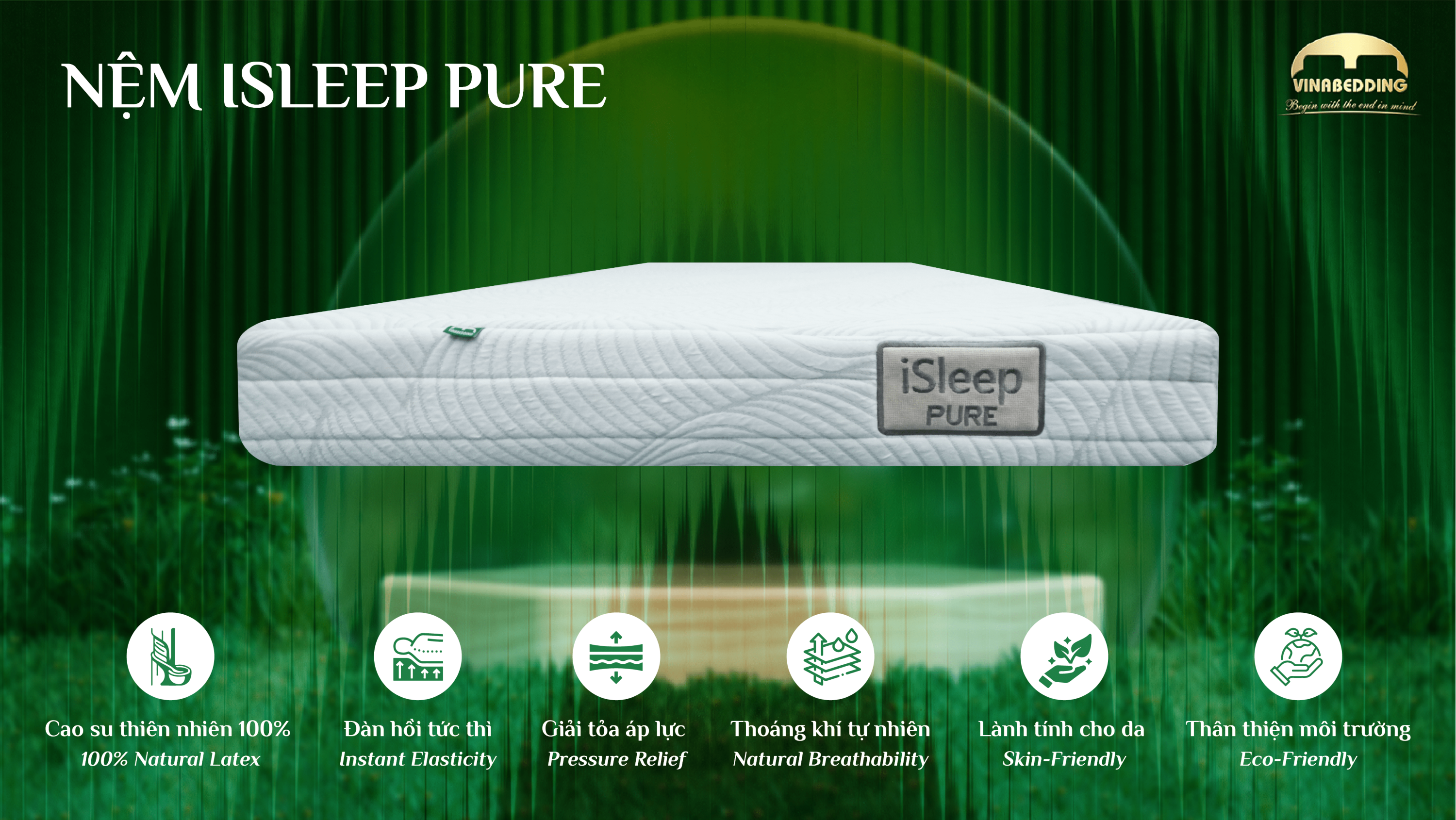 iSleep Pure 100% Natural Latex Mattress