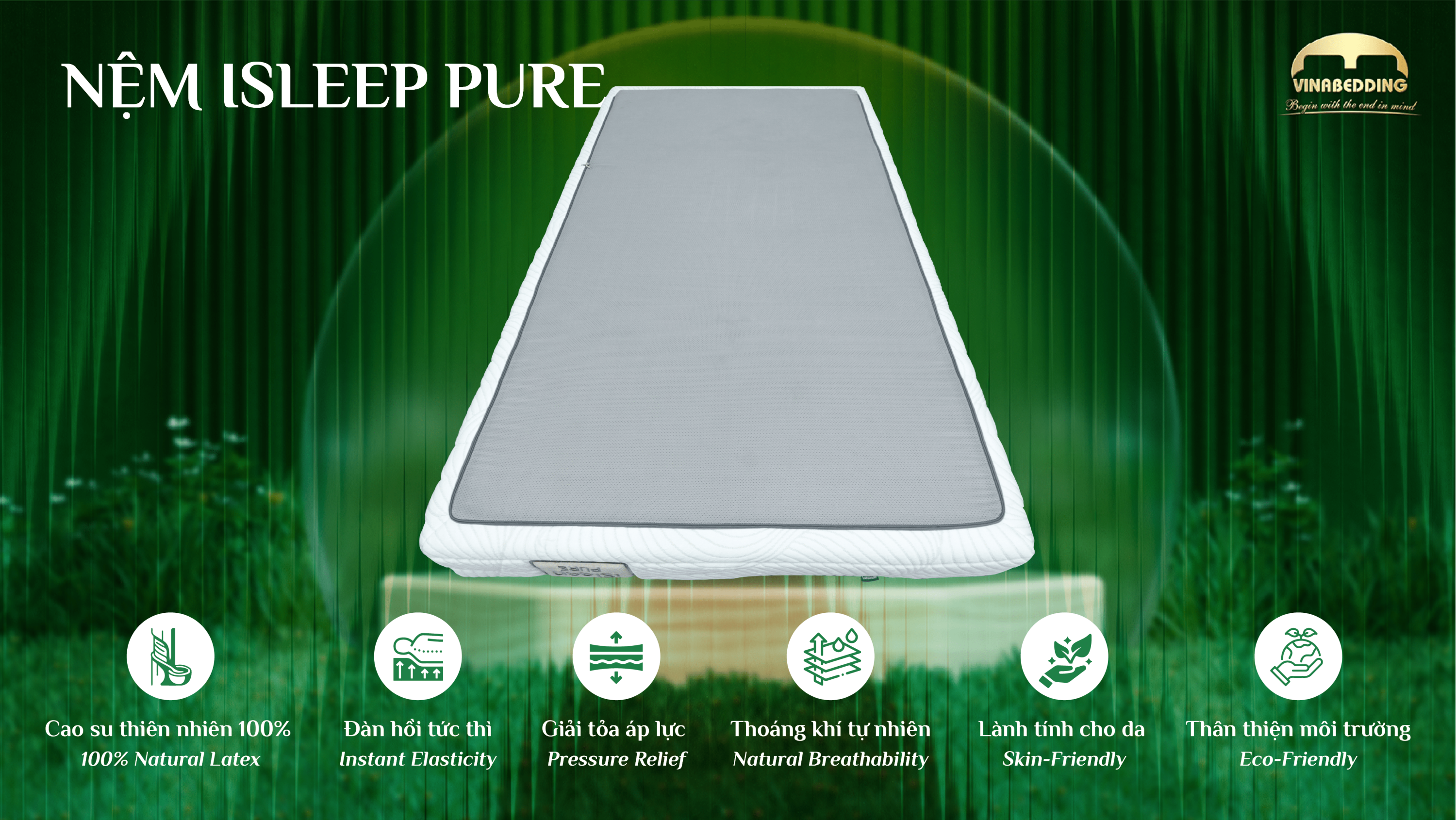 iSleep Pure 100% Natural Latex Mattress