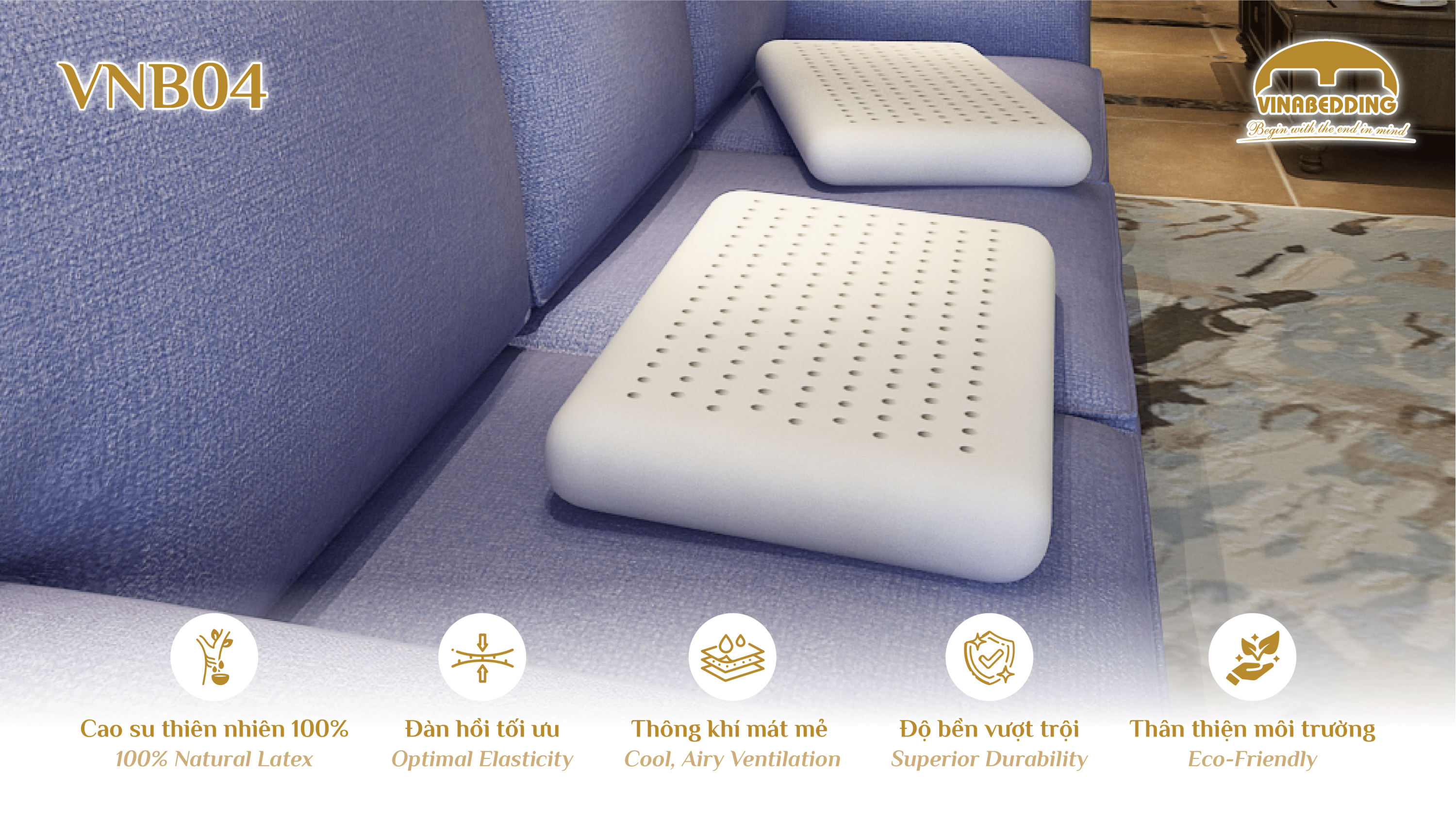 Natural Latex Pillow  - VNB04