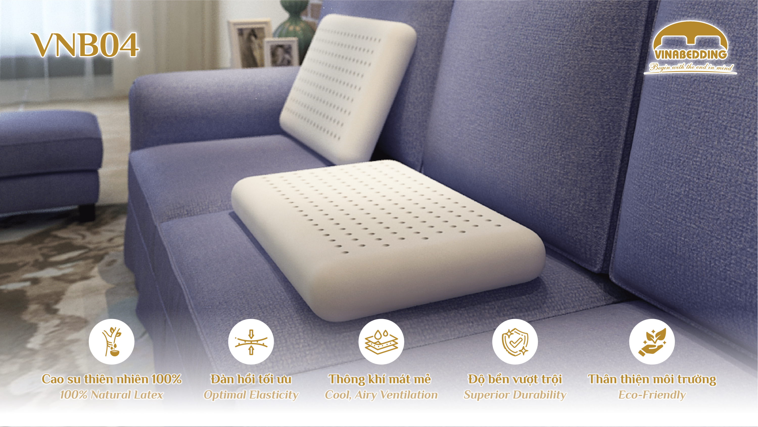 Natural Latex Pillow  - VNB04