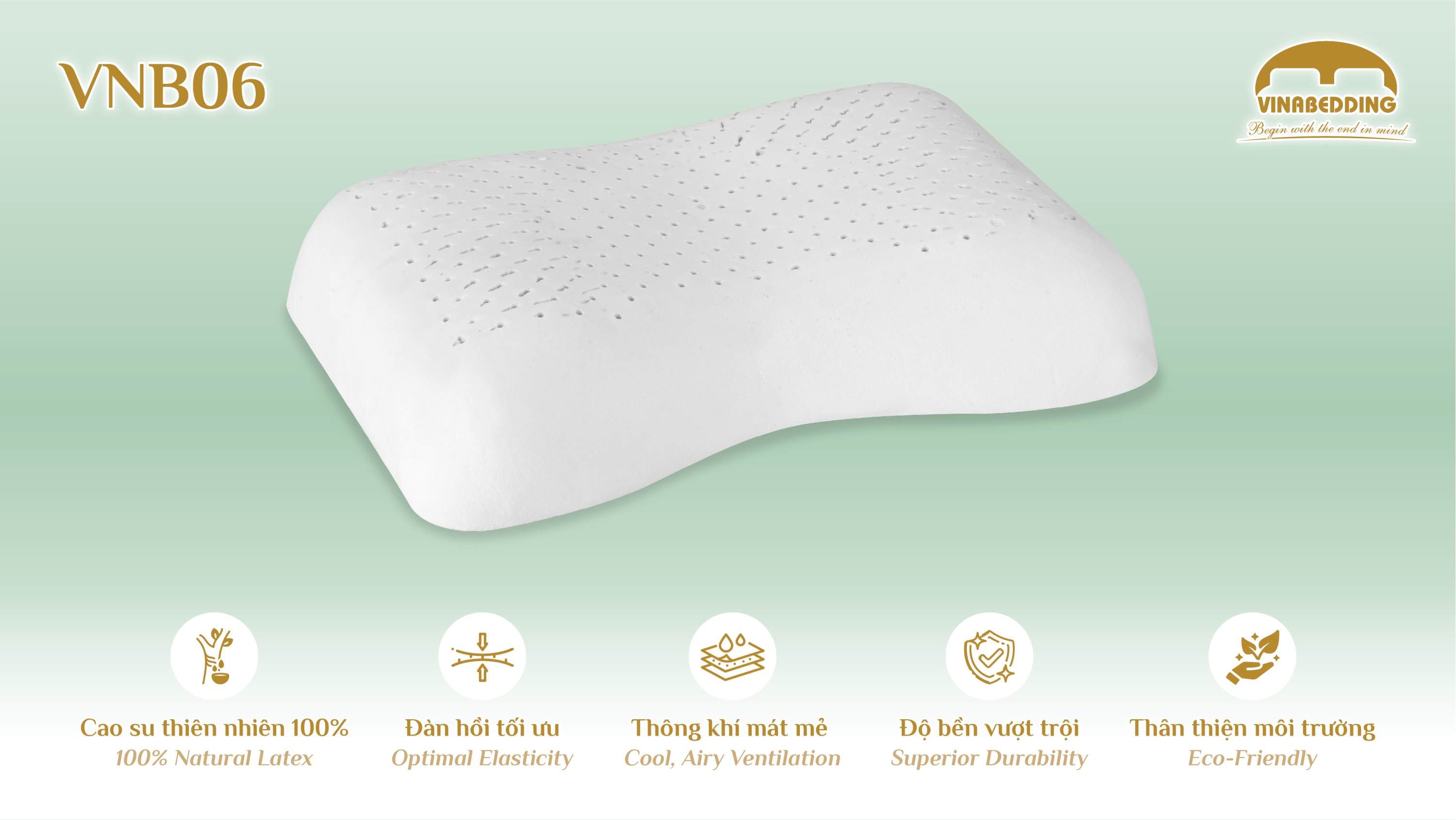 Natural Latex Pillow  - VNB06