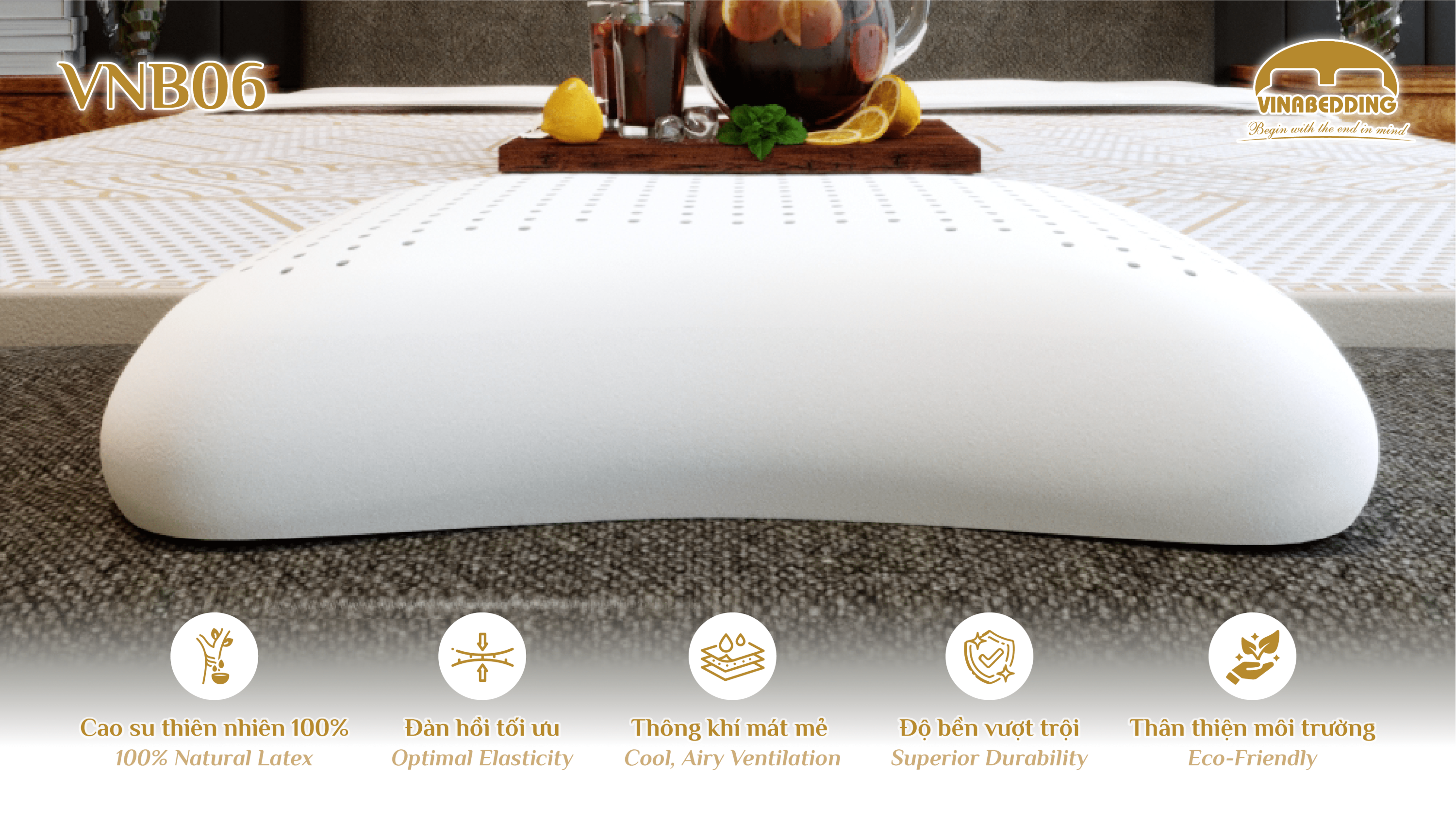 Natural Latex Pillow  - VNB06