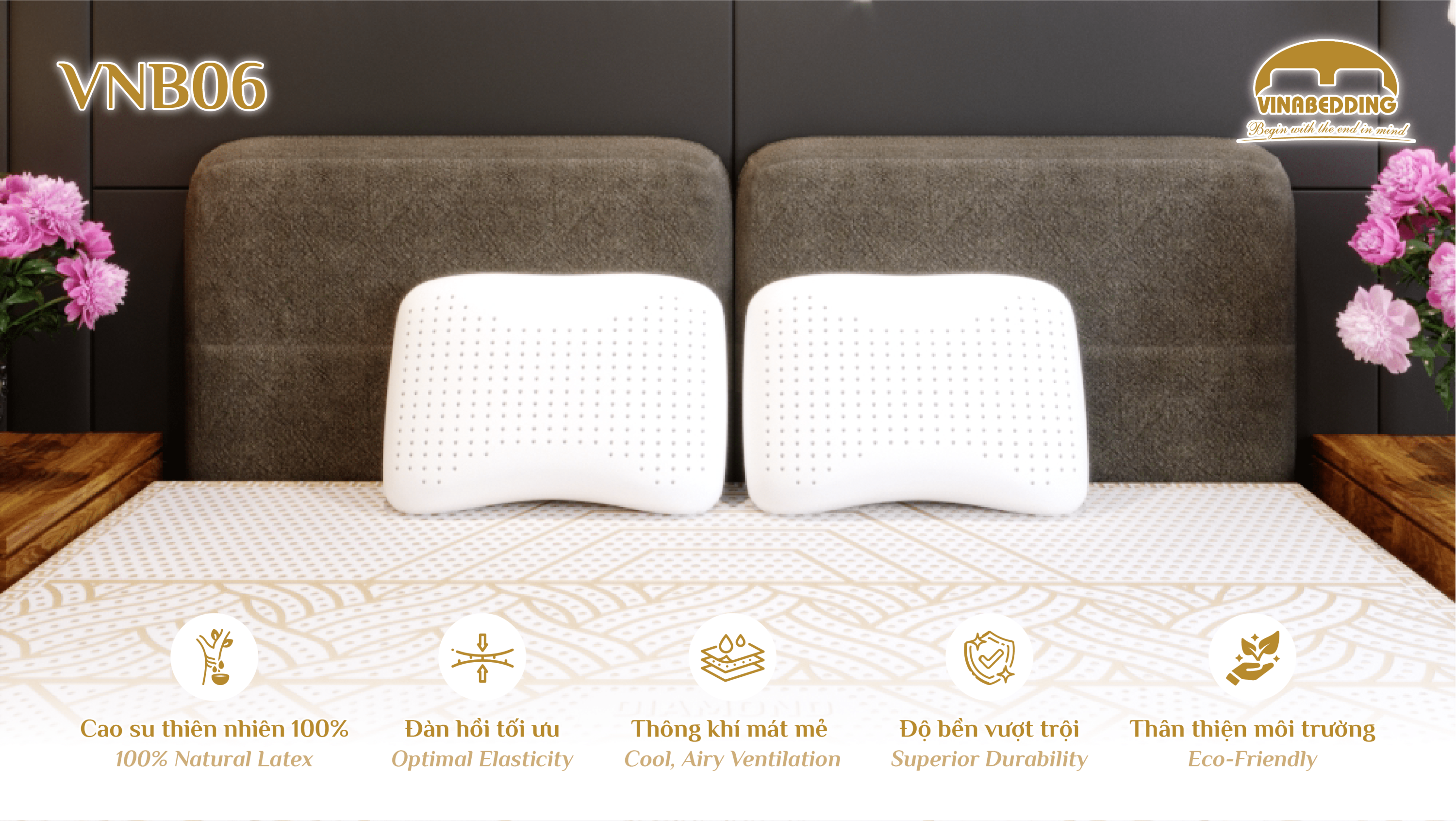 Natural Latex Pillow  - VNB06