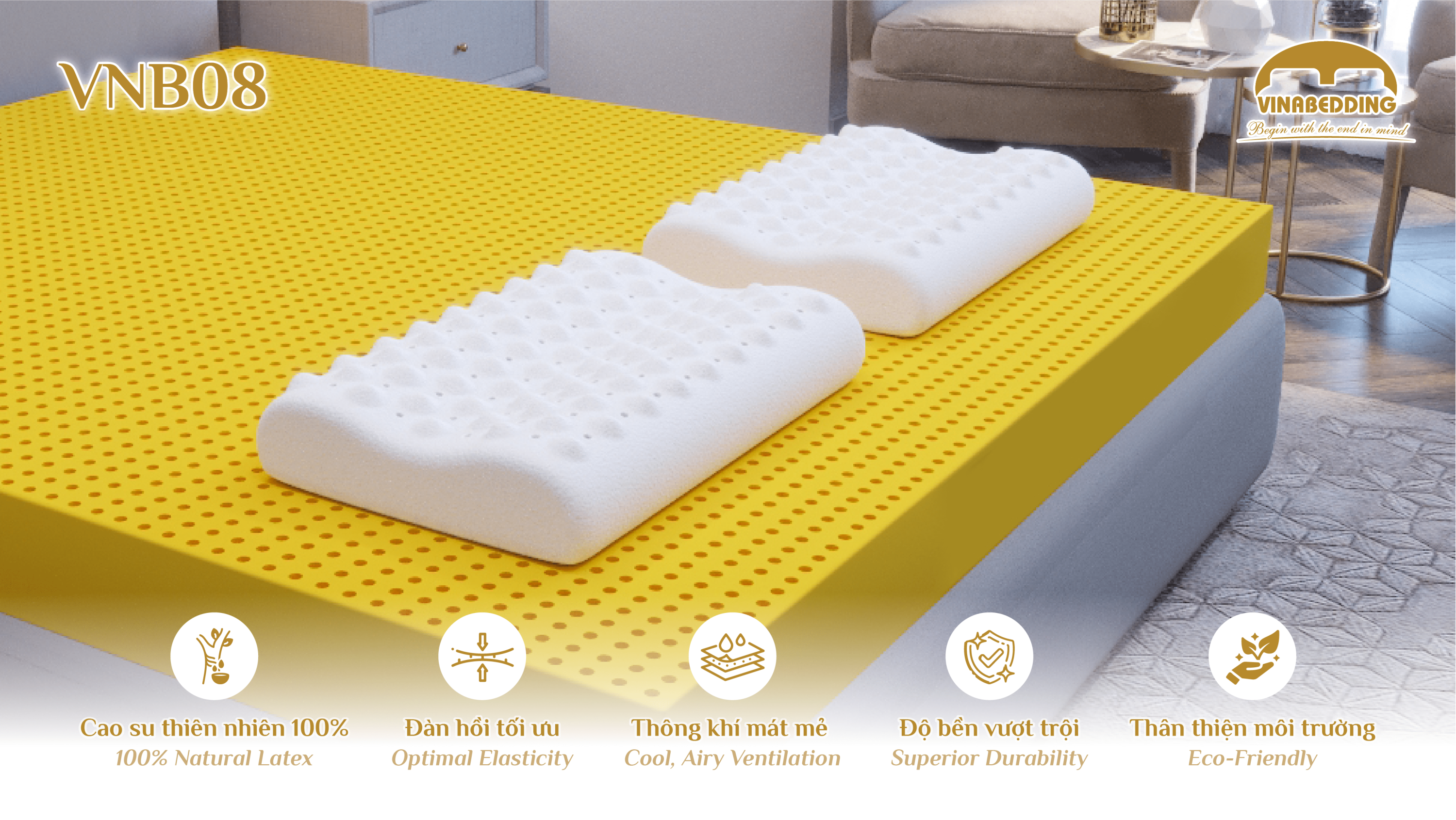 Natural Latex Pillow  - VNB08