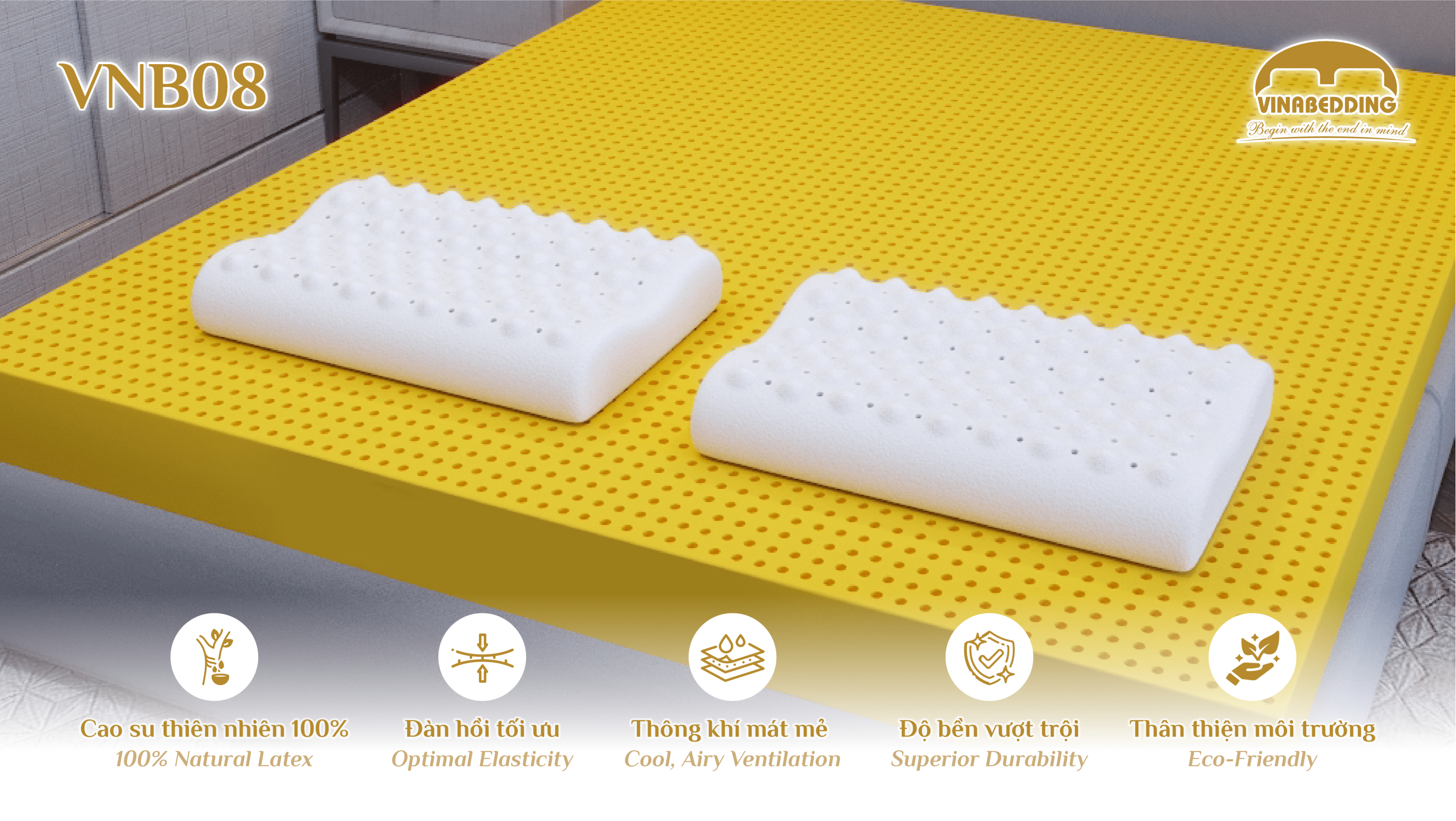 Natural Latex Pillow  - VNB08
