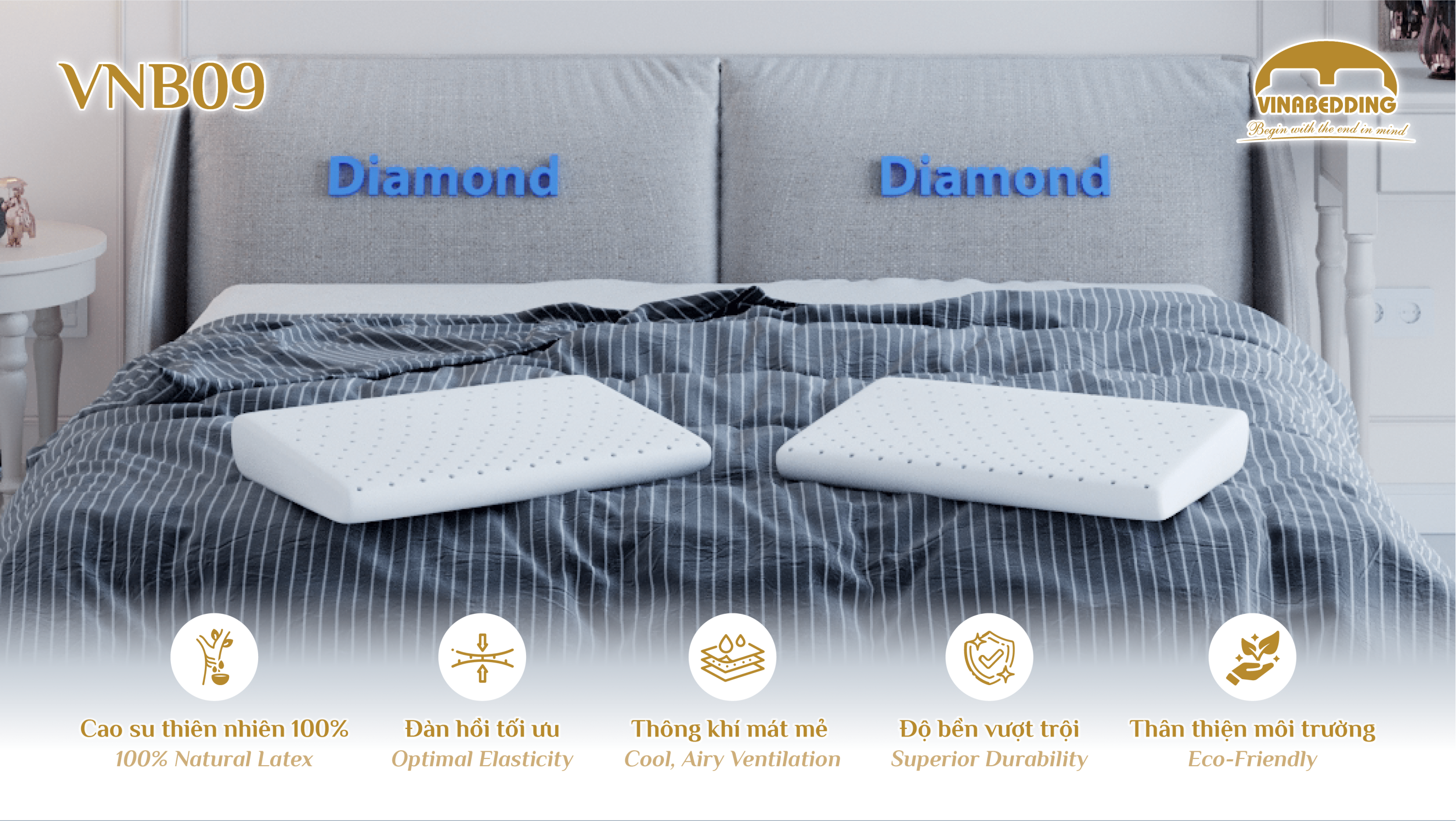 Natural Latex Pillow  - VNB09