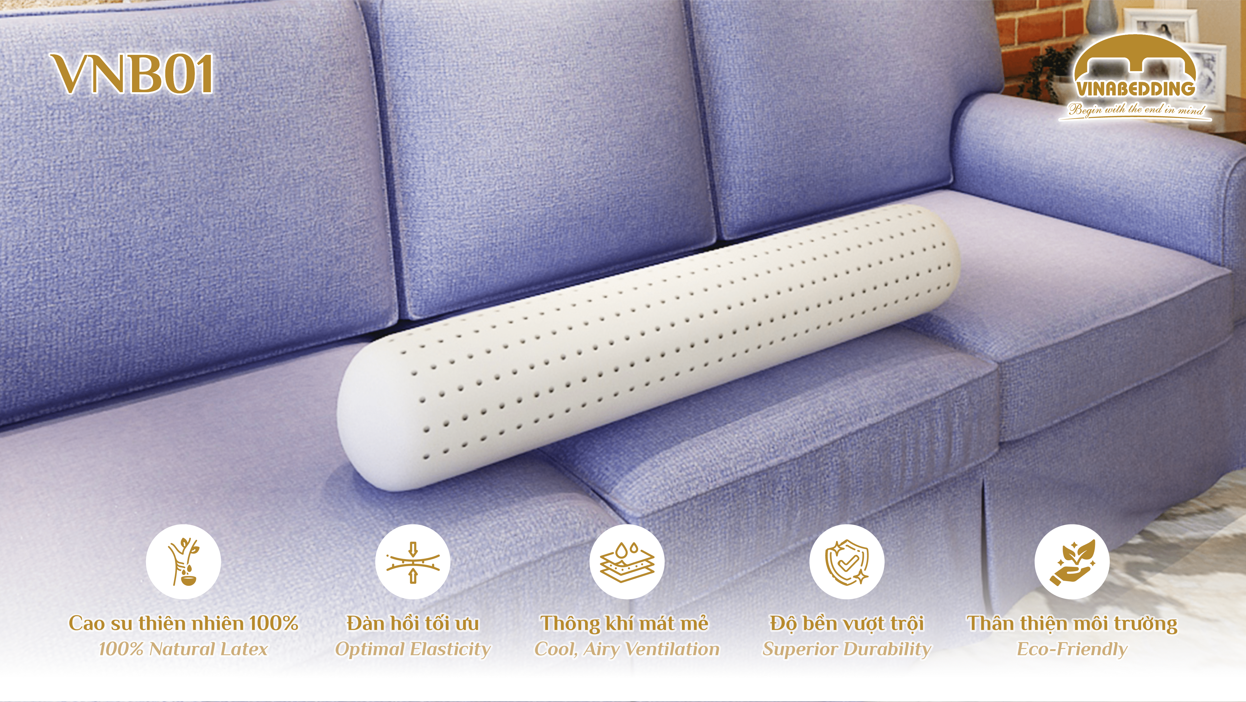 VINACLOUD NATURAL LATEX PILLOW SERIES 01
