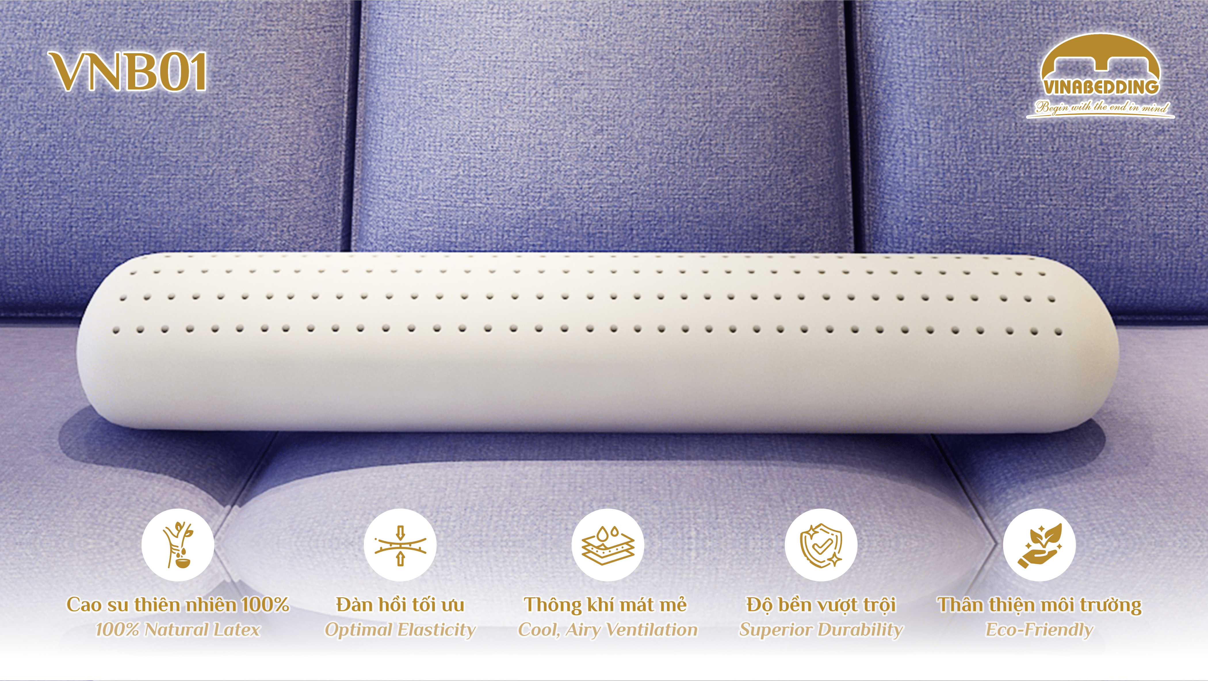 VINACLOUD NATURAL LATEX PILLOW SERIES 01