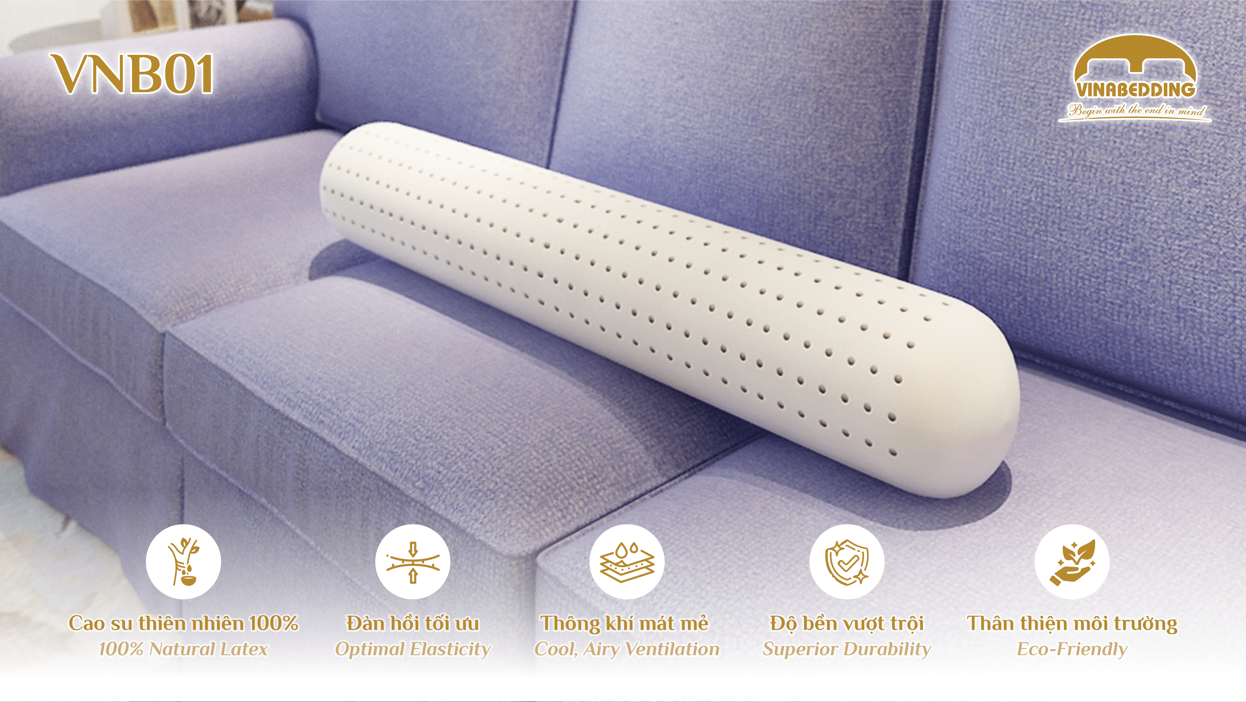 VINACLOUD NATURAL LATEX PILLOW SERIES 01