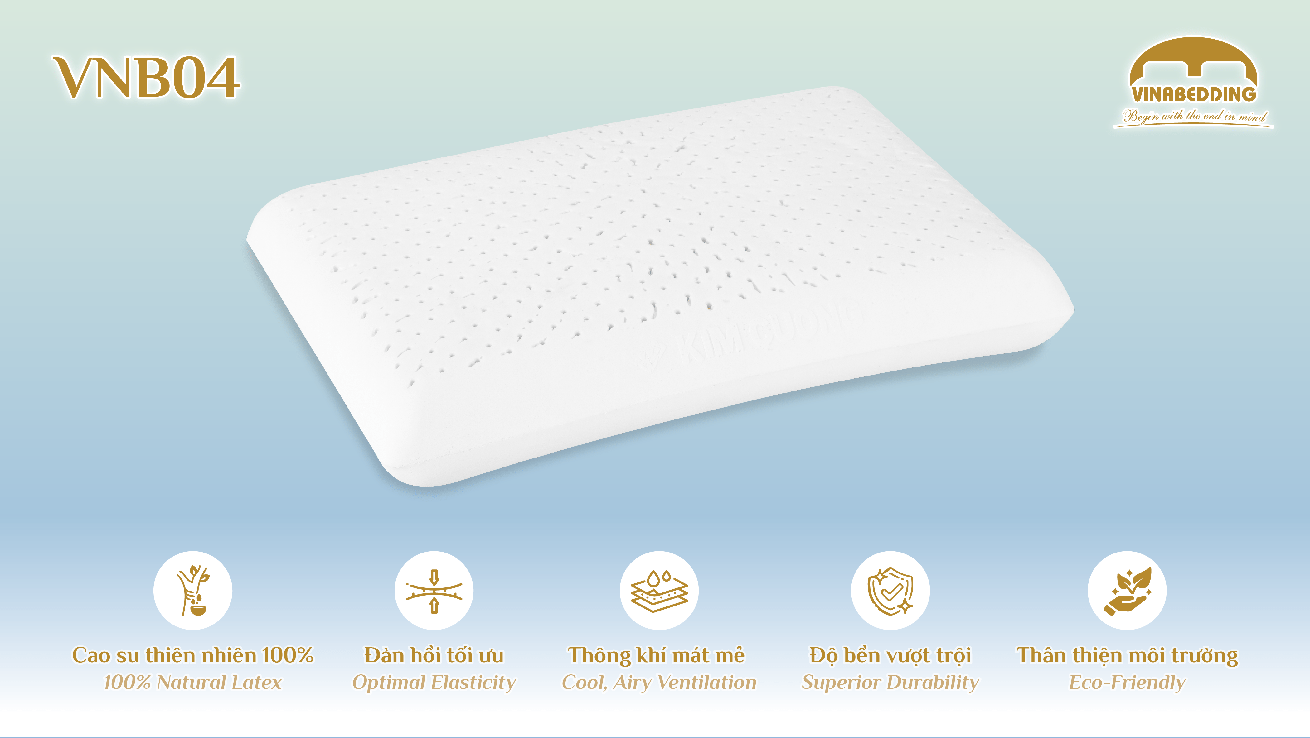 VINACLOUD NATURAL LATEX PILLOW SERIES 04