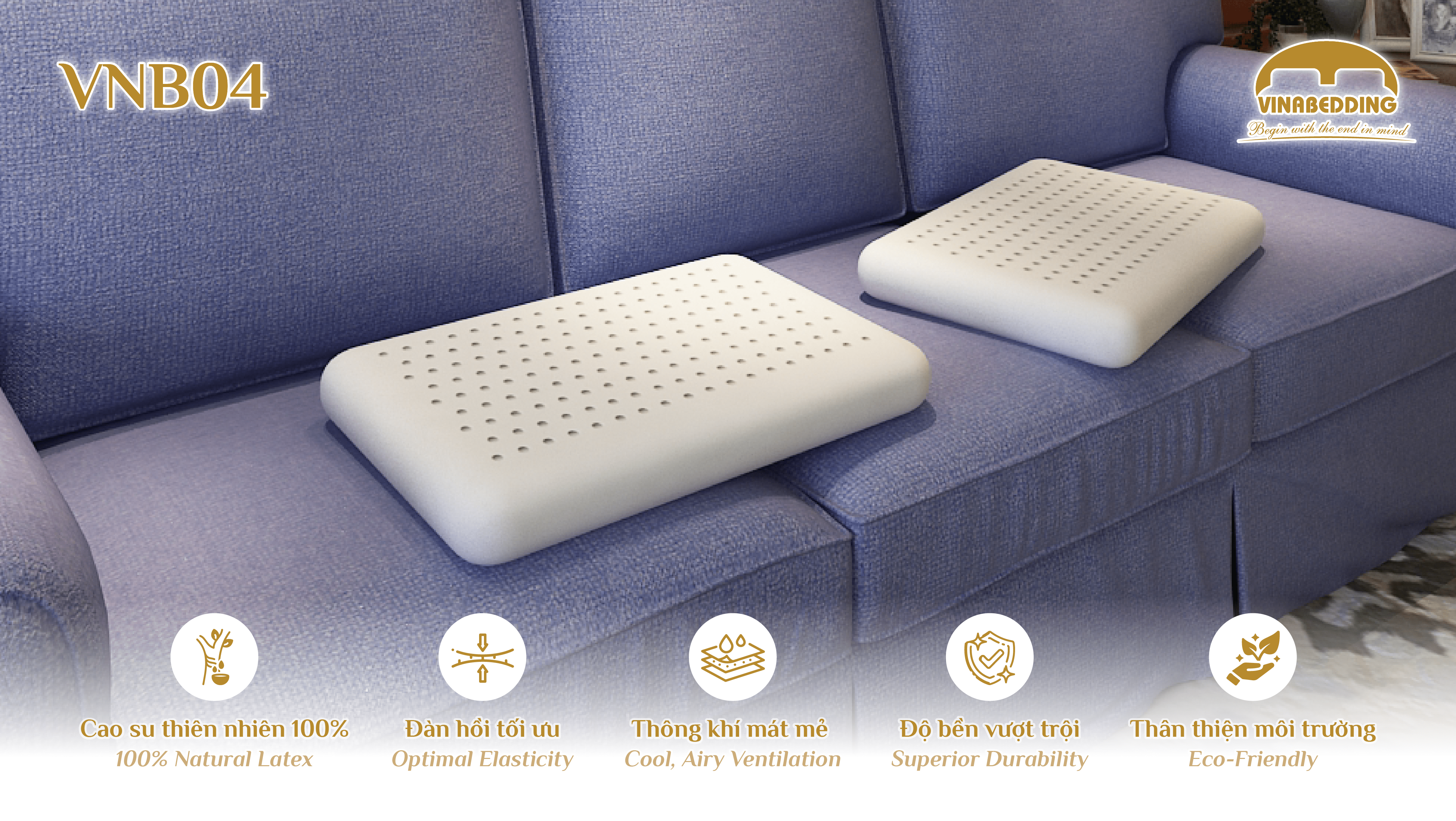 VINACLOUD NATURAL LATEX PILLOW SERIES 04
