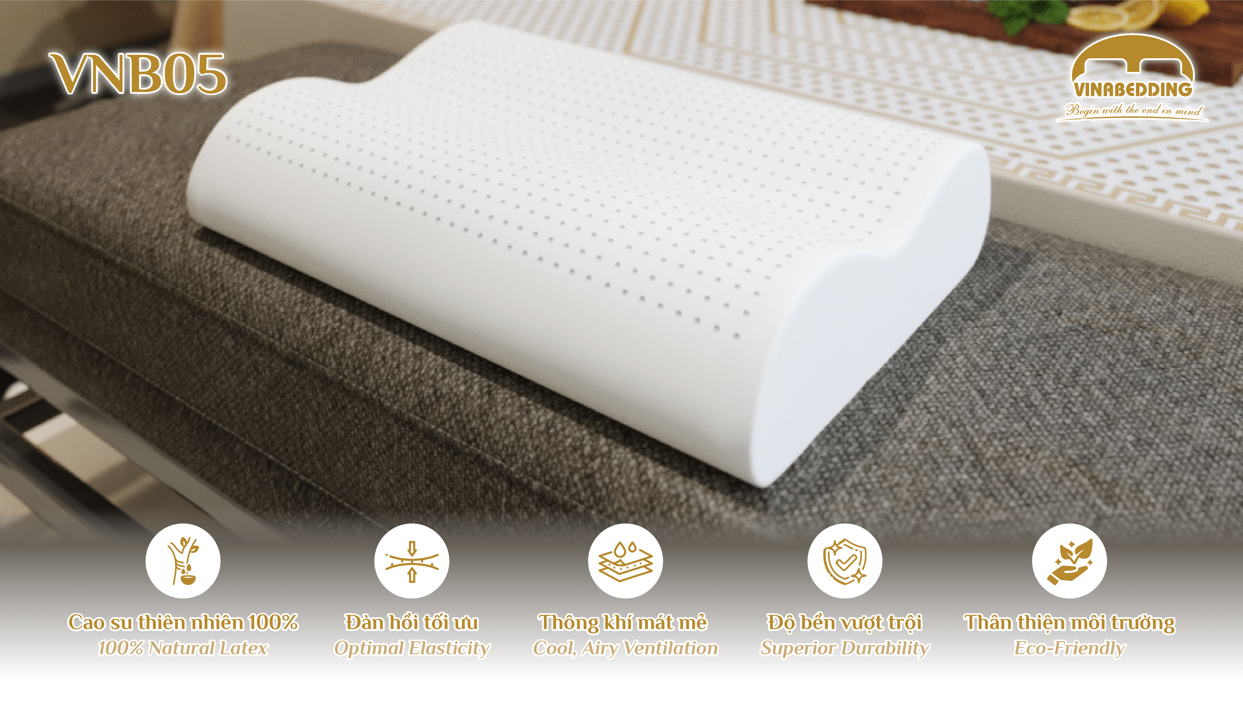 VINACLOUD NATURAL LATEX PILLOW SERIES 05