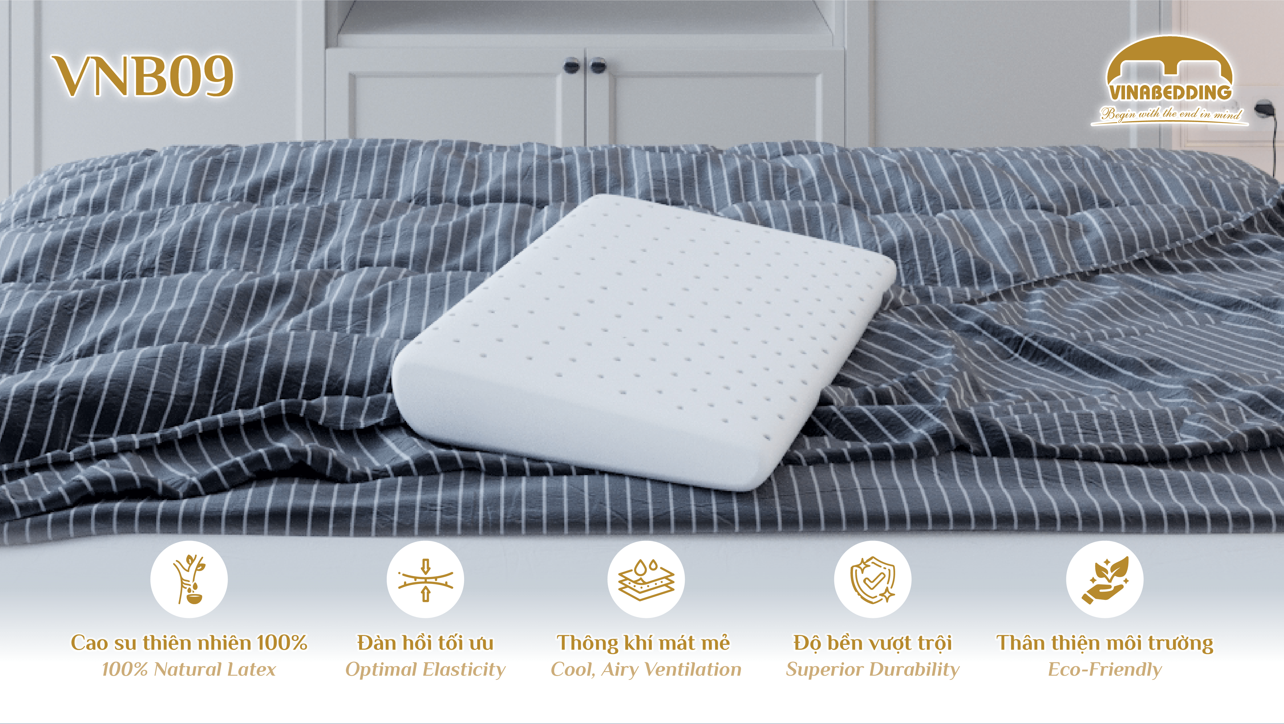 VINACLOUD NATURAL LATEX PILLOW SERIES 09