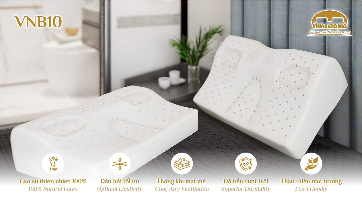 VINACLOUD NATURAL LATEX PILLOW SERIES 10