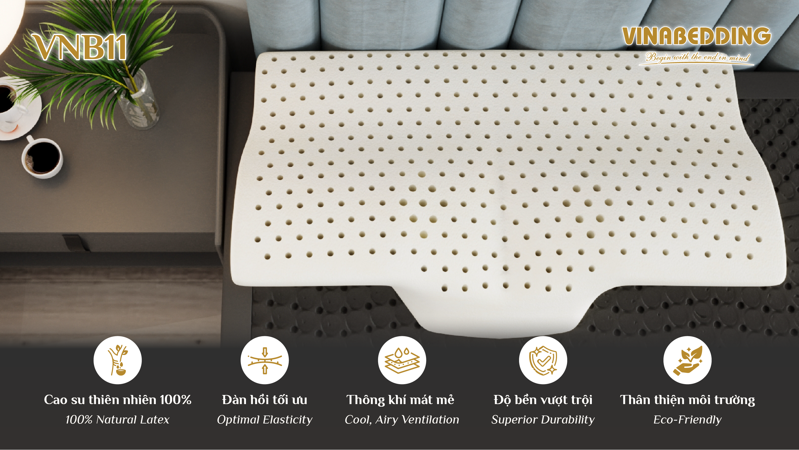 VINACLOUD NATURAL LATEX PILLOW SERIES 11