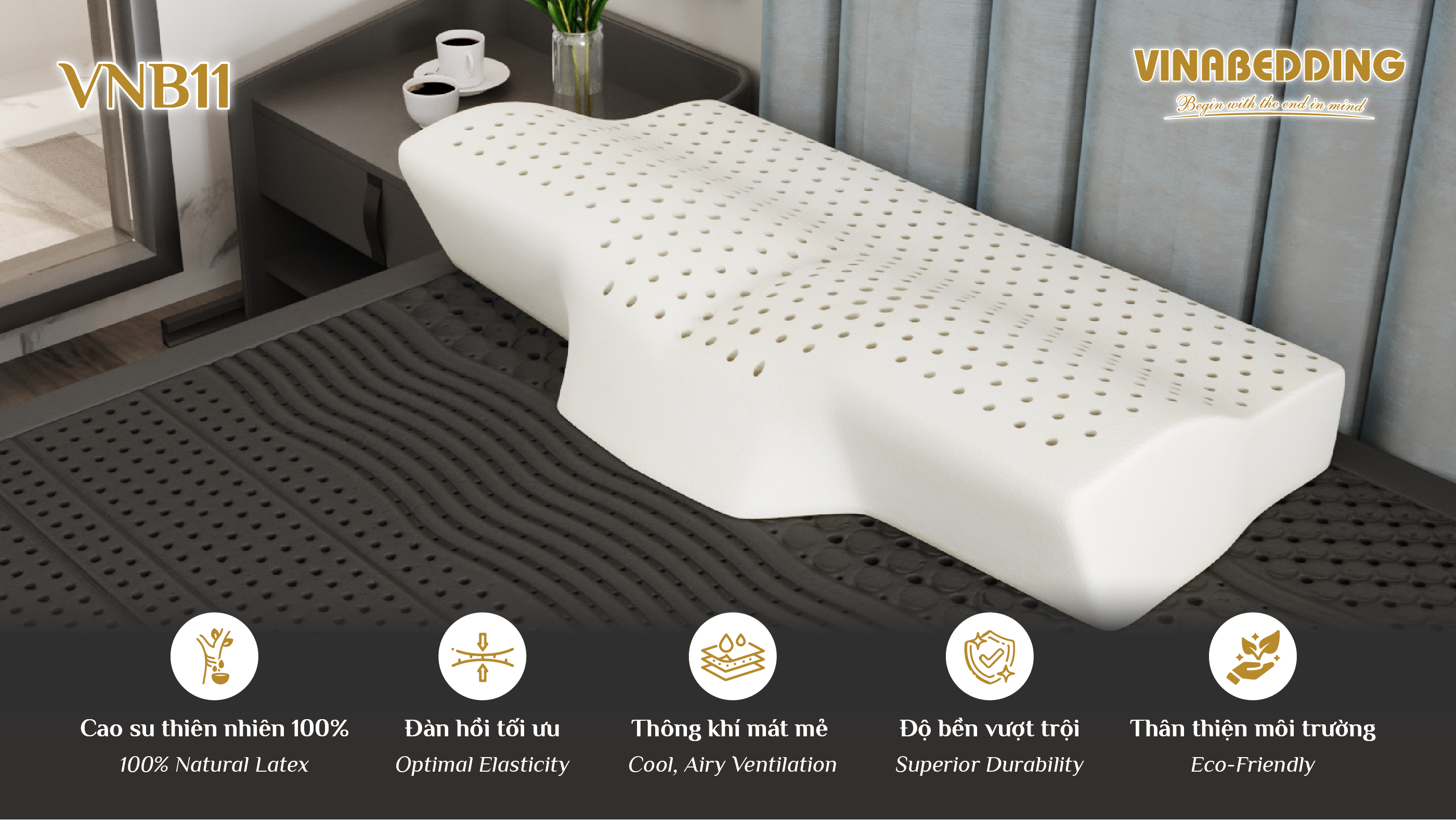 VINACLOUD NATURAL LATEX PILLOW SERIES 11
