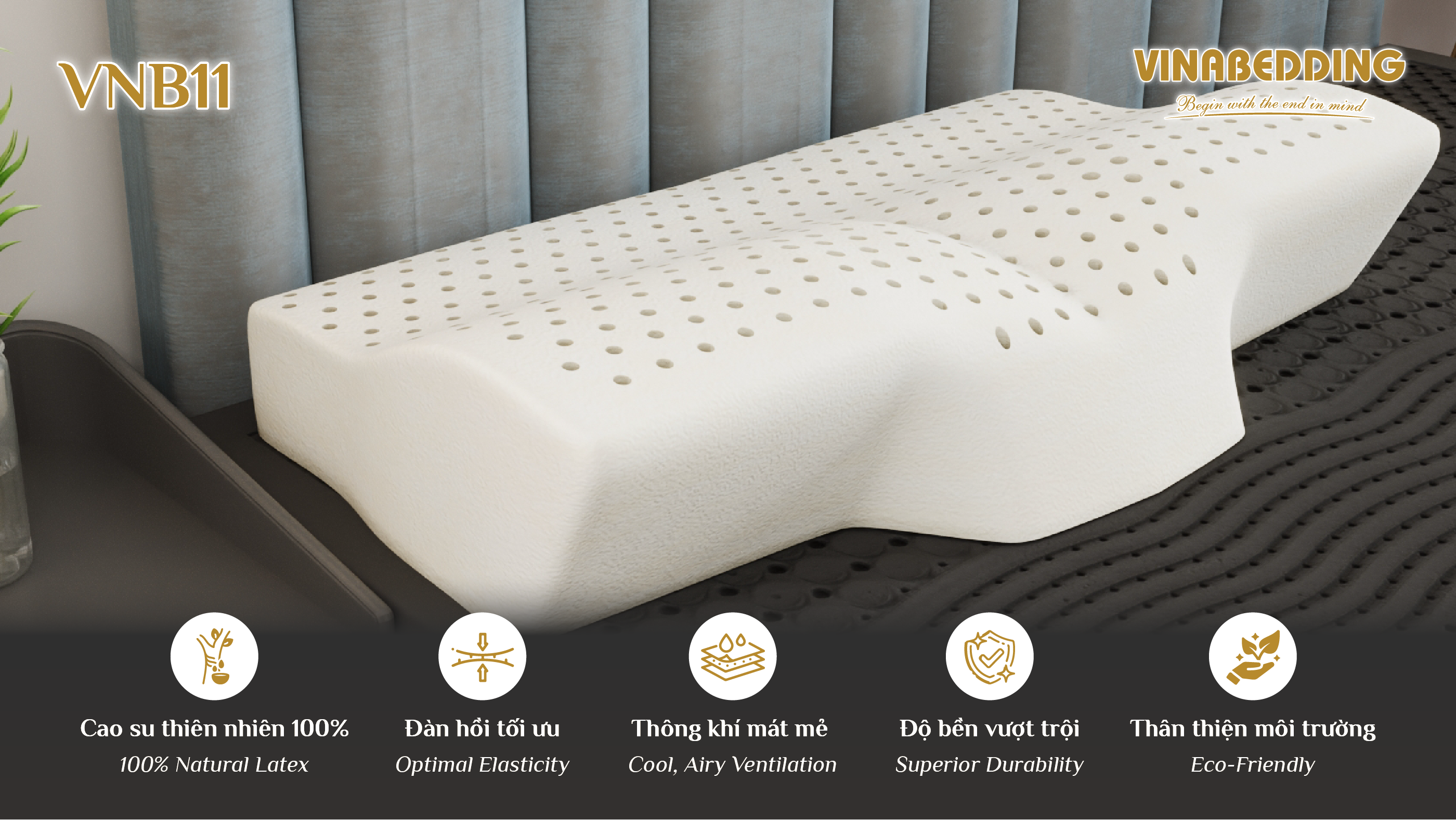 VINACLOUD NATURAL LATEX PILLOW SERIES 11