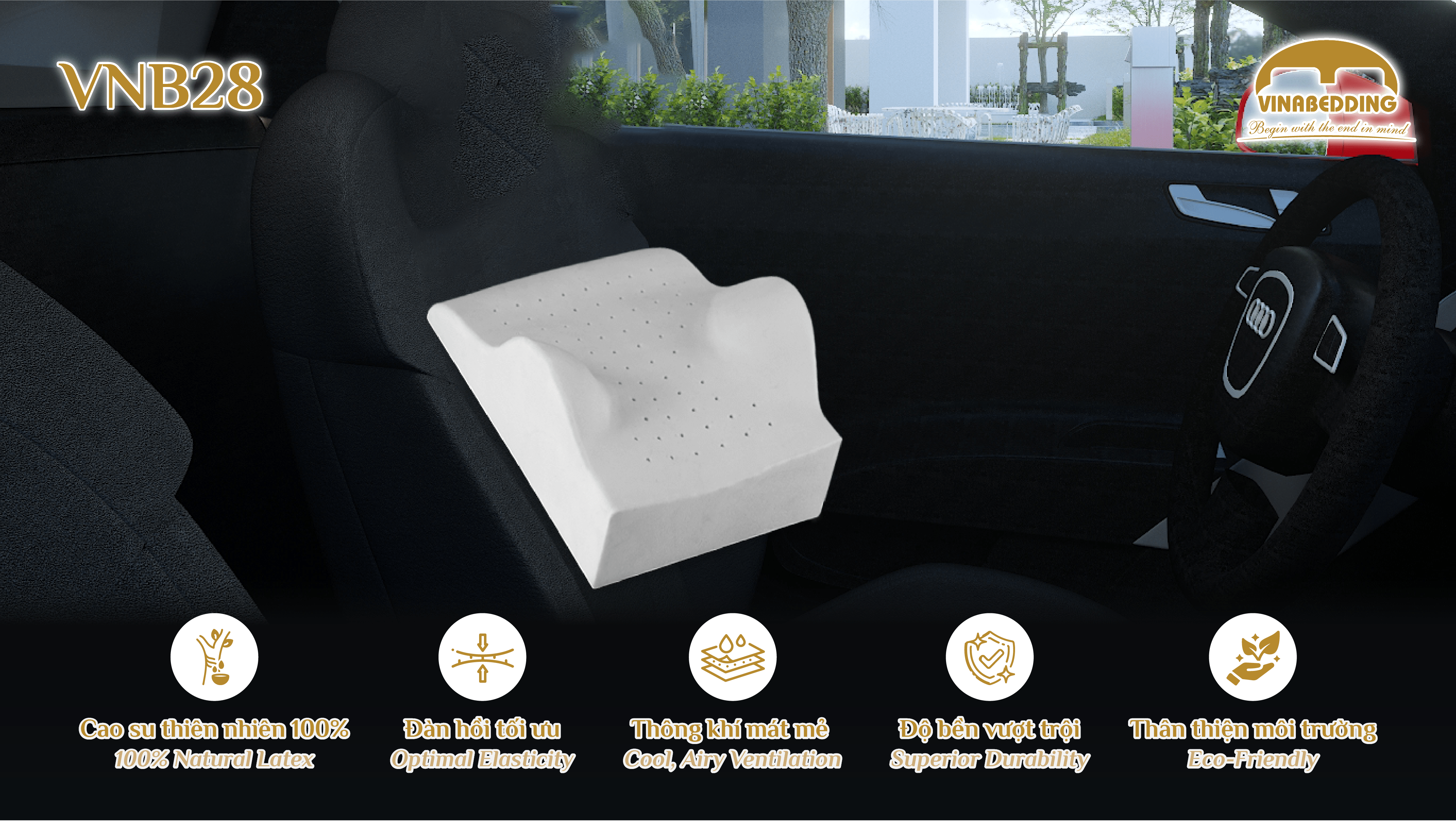 VINACLOUD NATURAL LATEX PILLOW SERIES 28