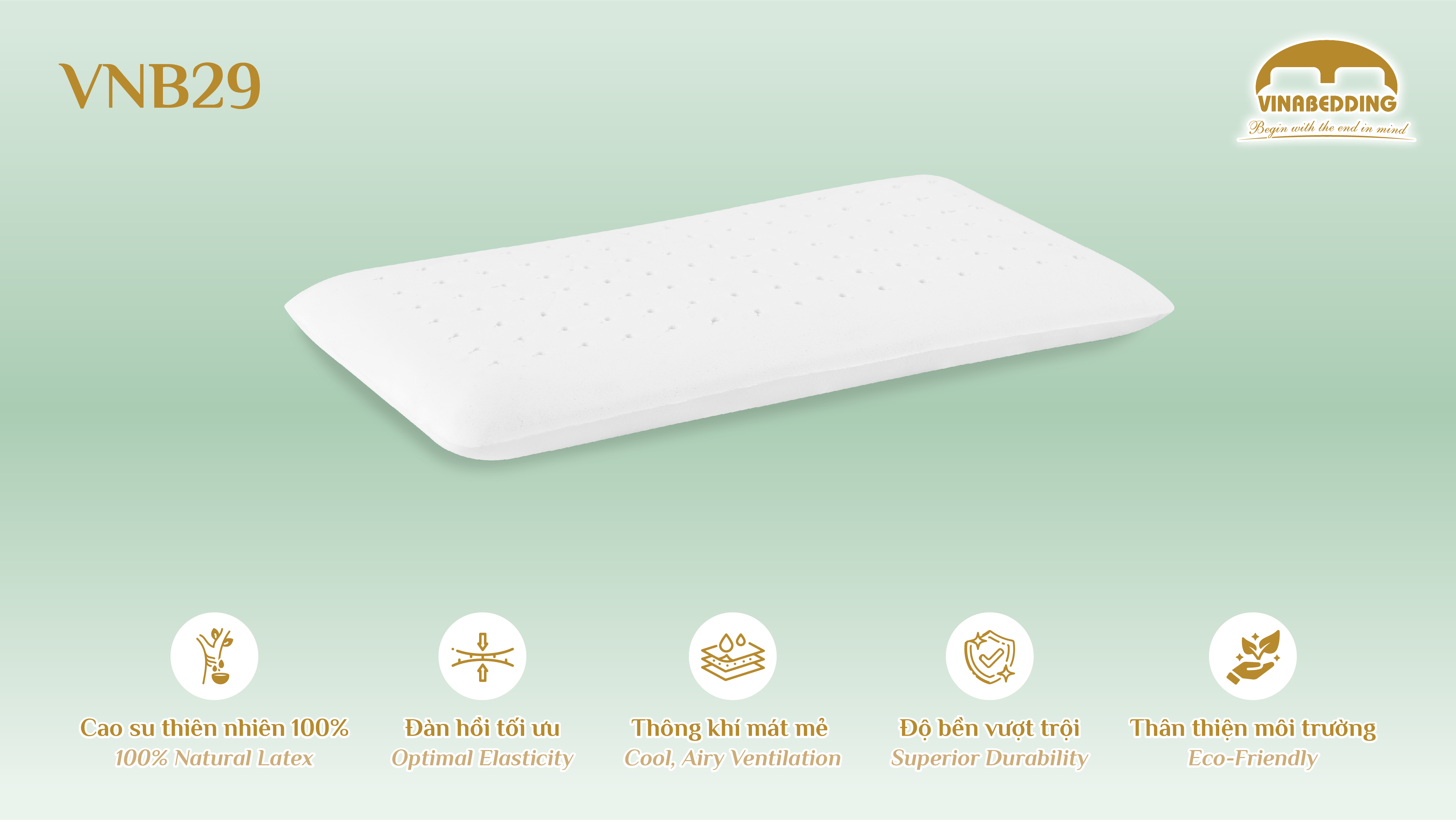 VINACLOUD NATURAL LATEX PILLOW SERIES 29