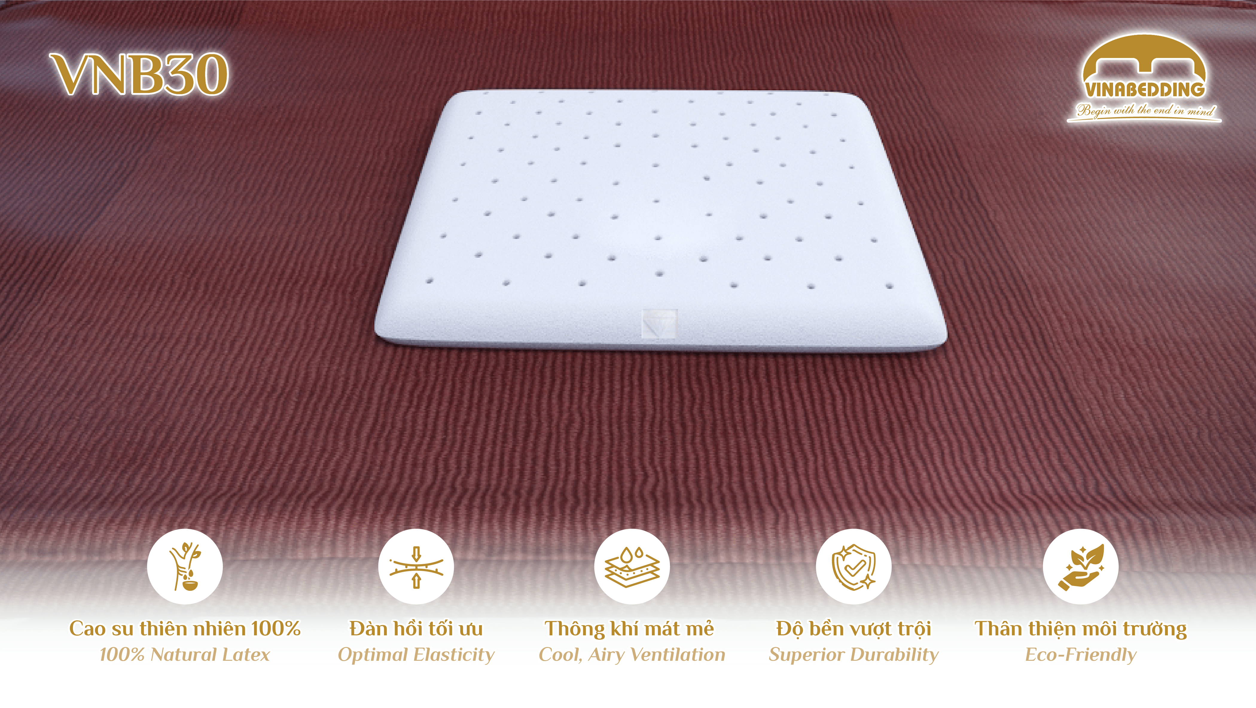 VINACLOUD NATURAL LATEX PILLOW SERIES 30