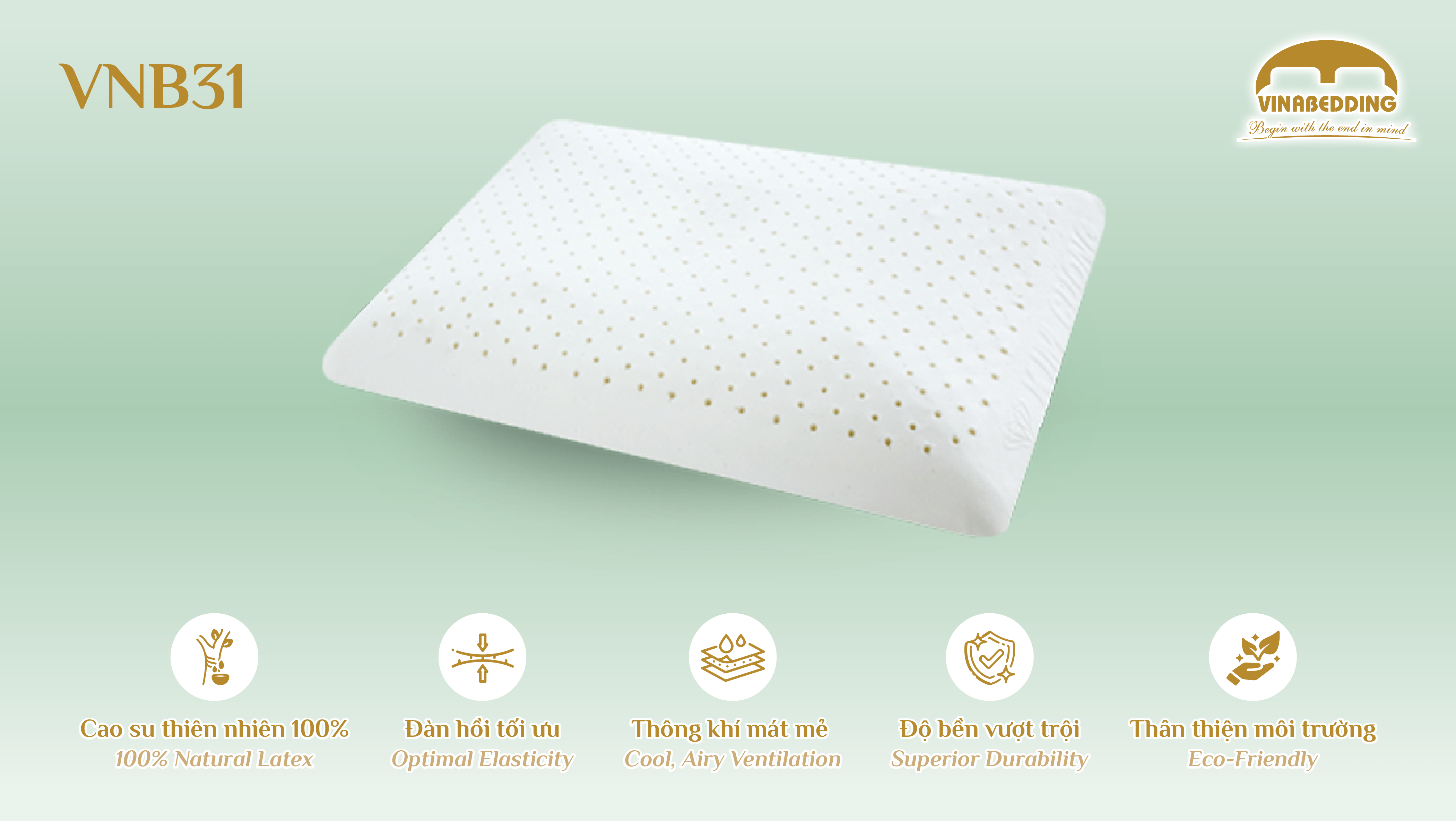 VINACLOUD NATURAL LATEX PILLOW SERIES 31