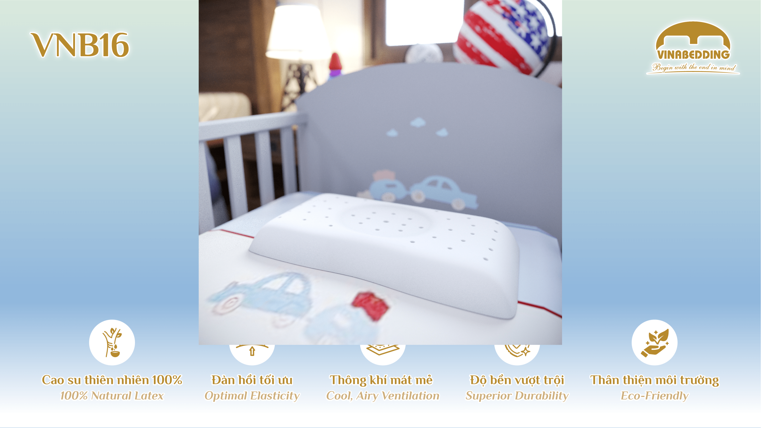Natural Latex Pillow - VNB16