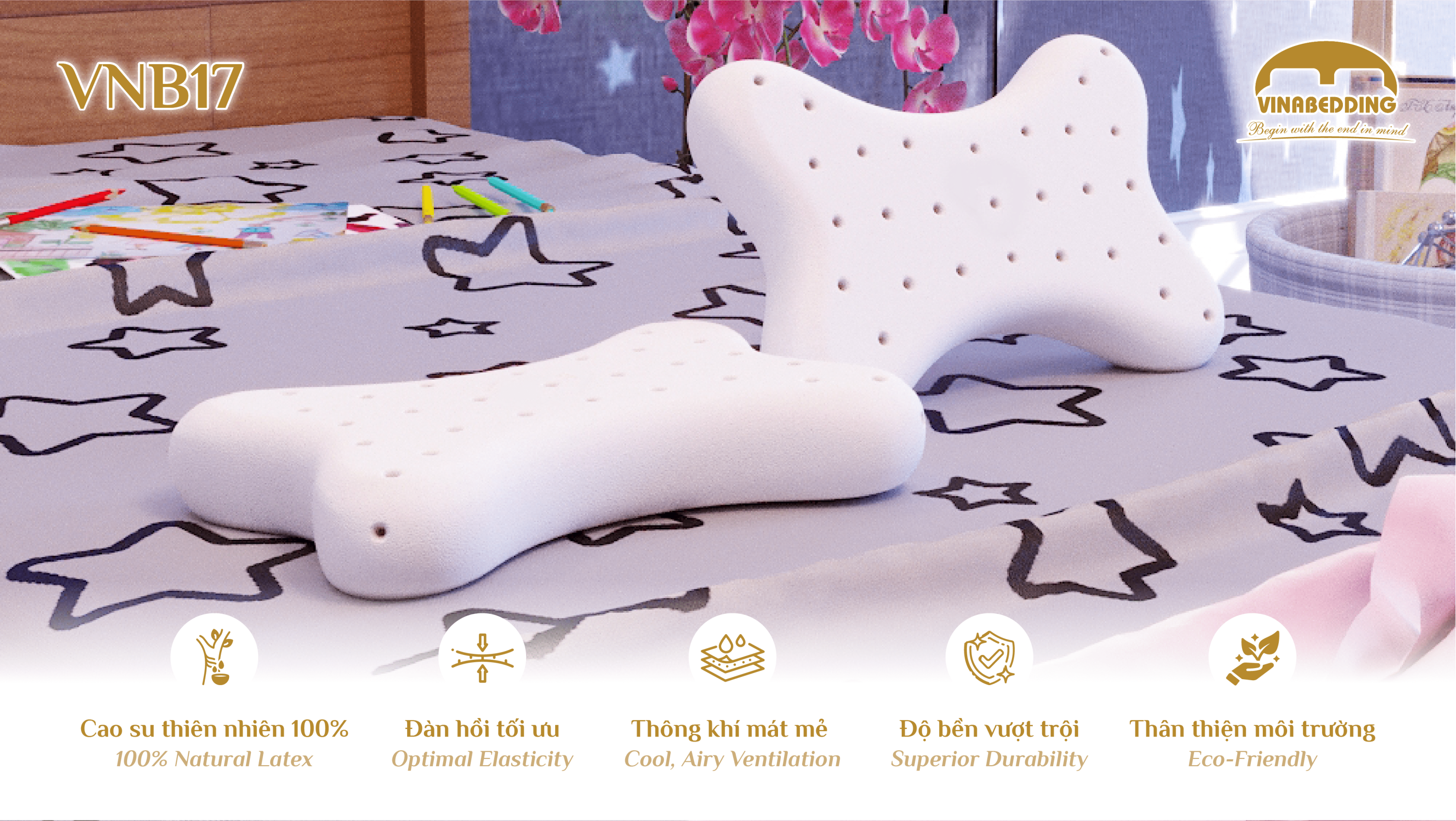 Natural Latex Pillow - VNB17