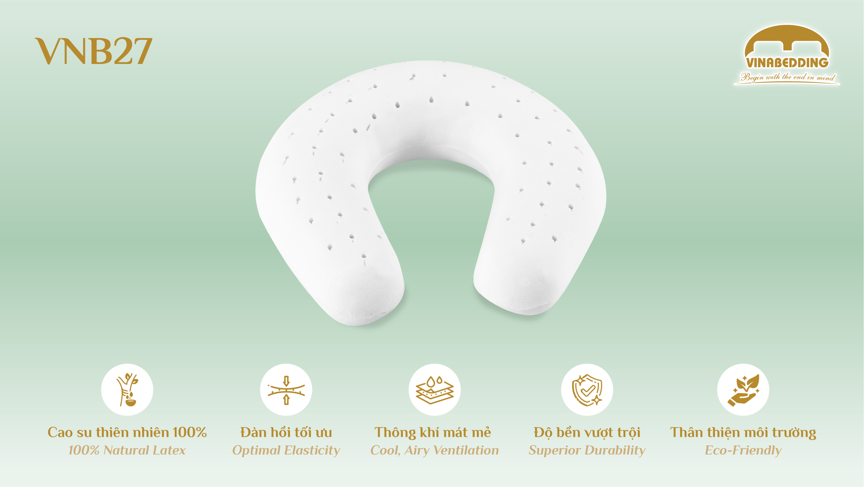  Natural Latex Pillow - VNB27