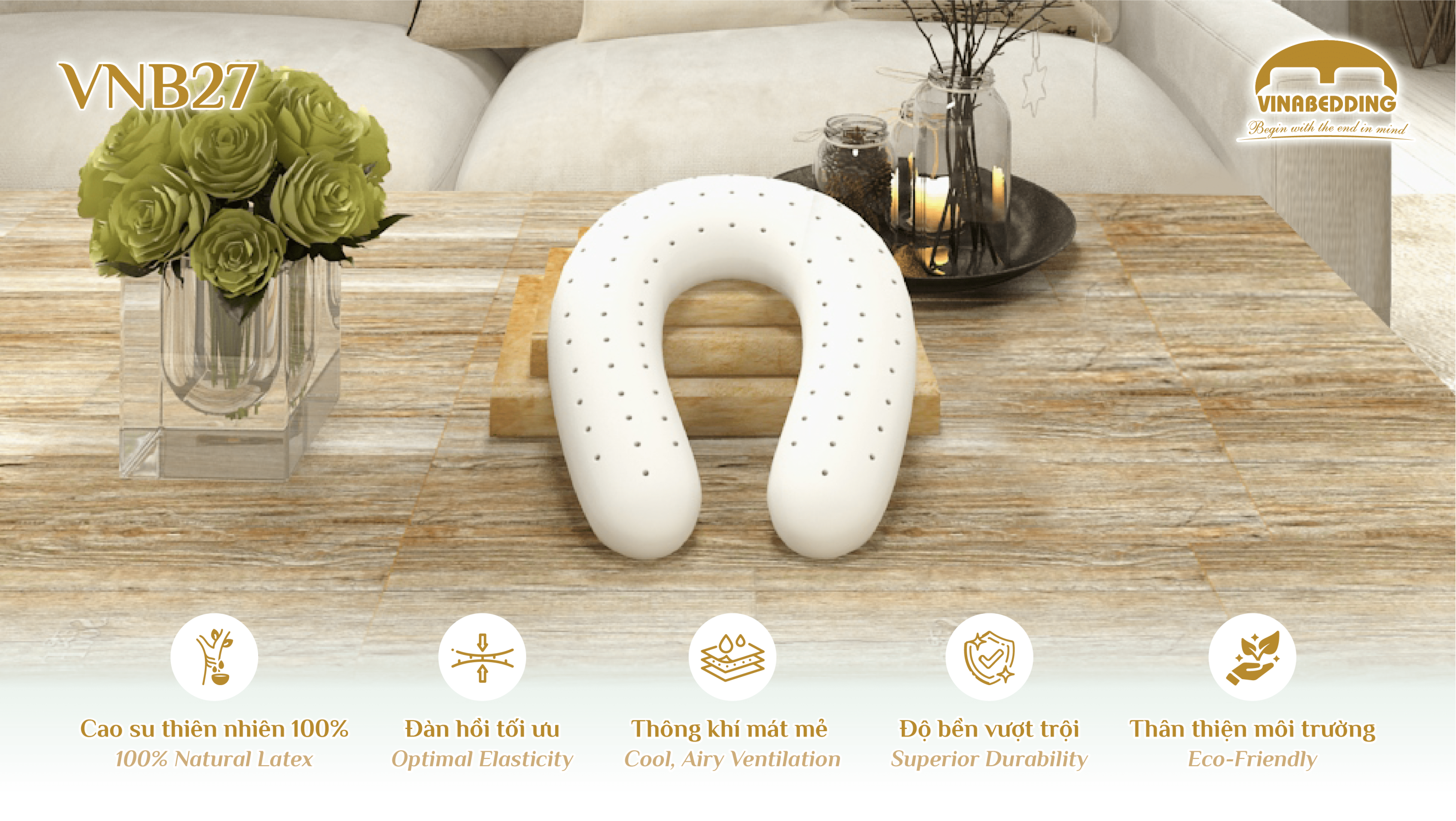  Natural Latex Pillow - VNB27