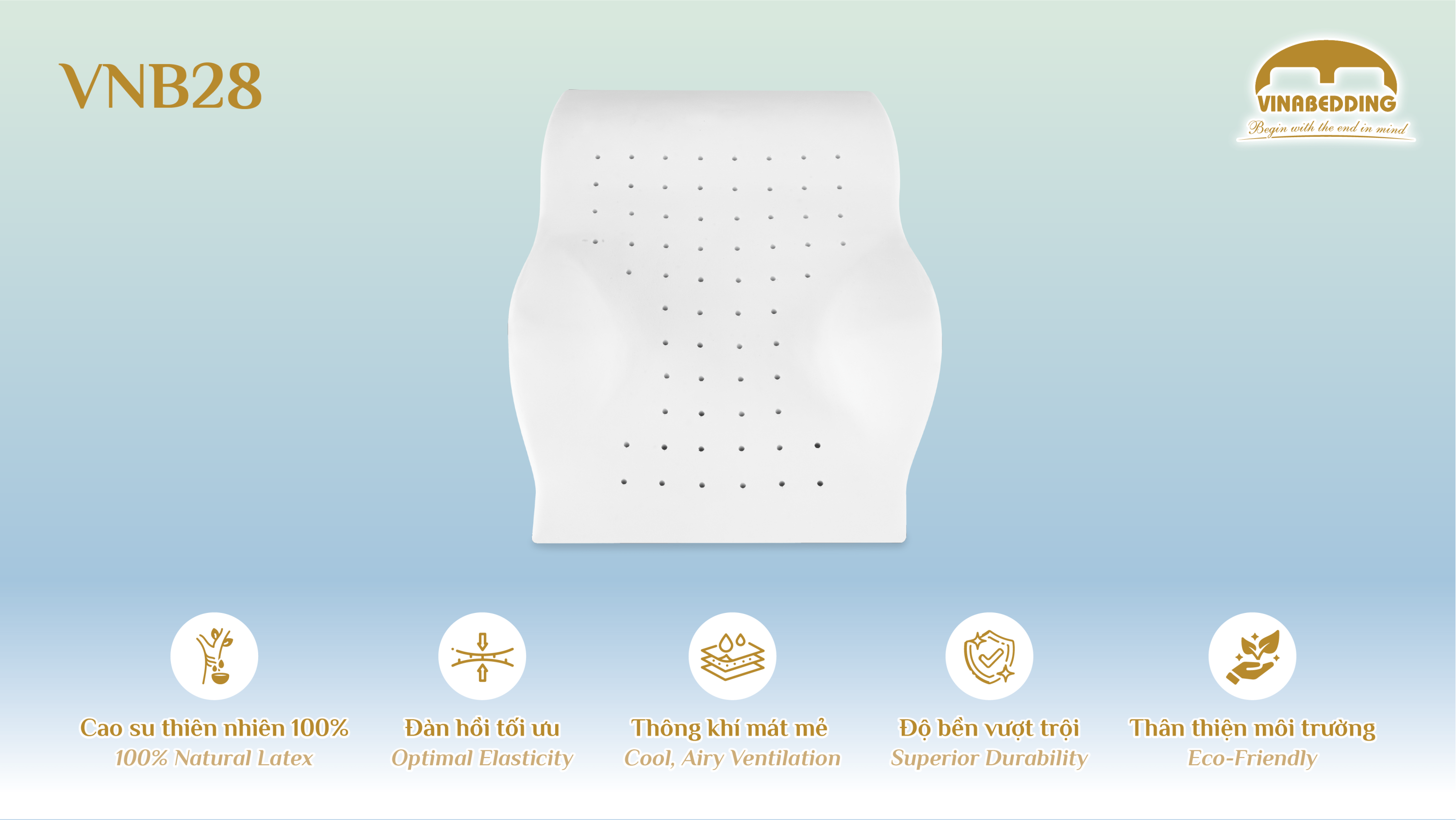 Natural Latex Pillow - VNB28