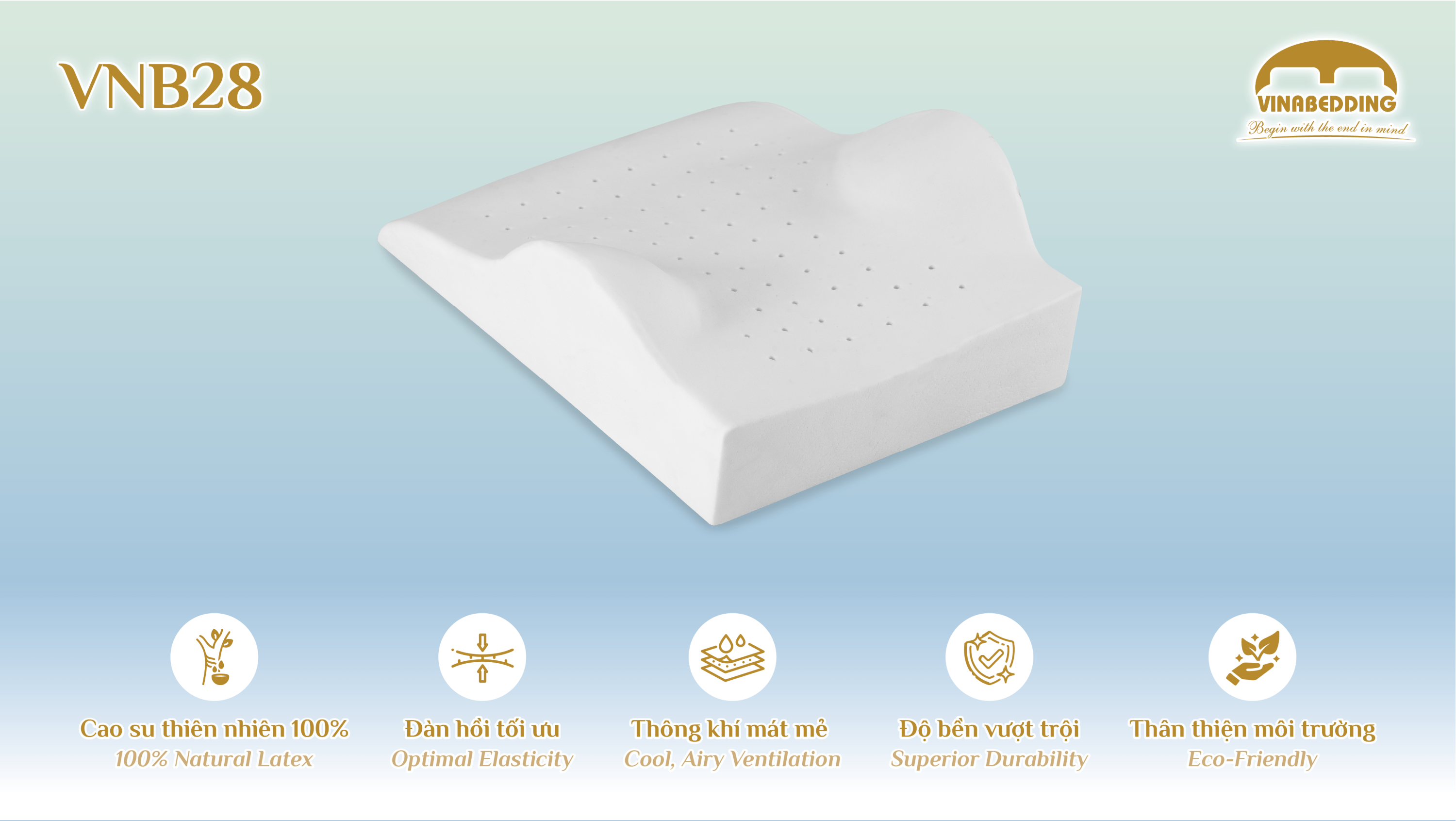 Natural Latex Pillow - VNB28
