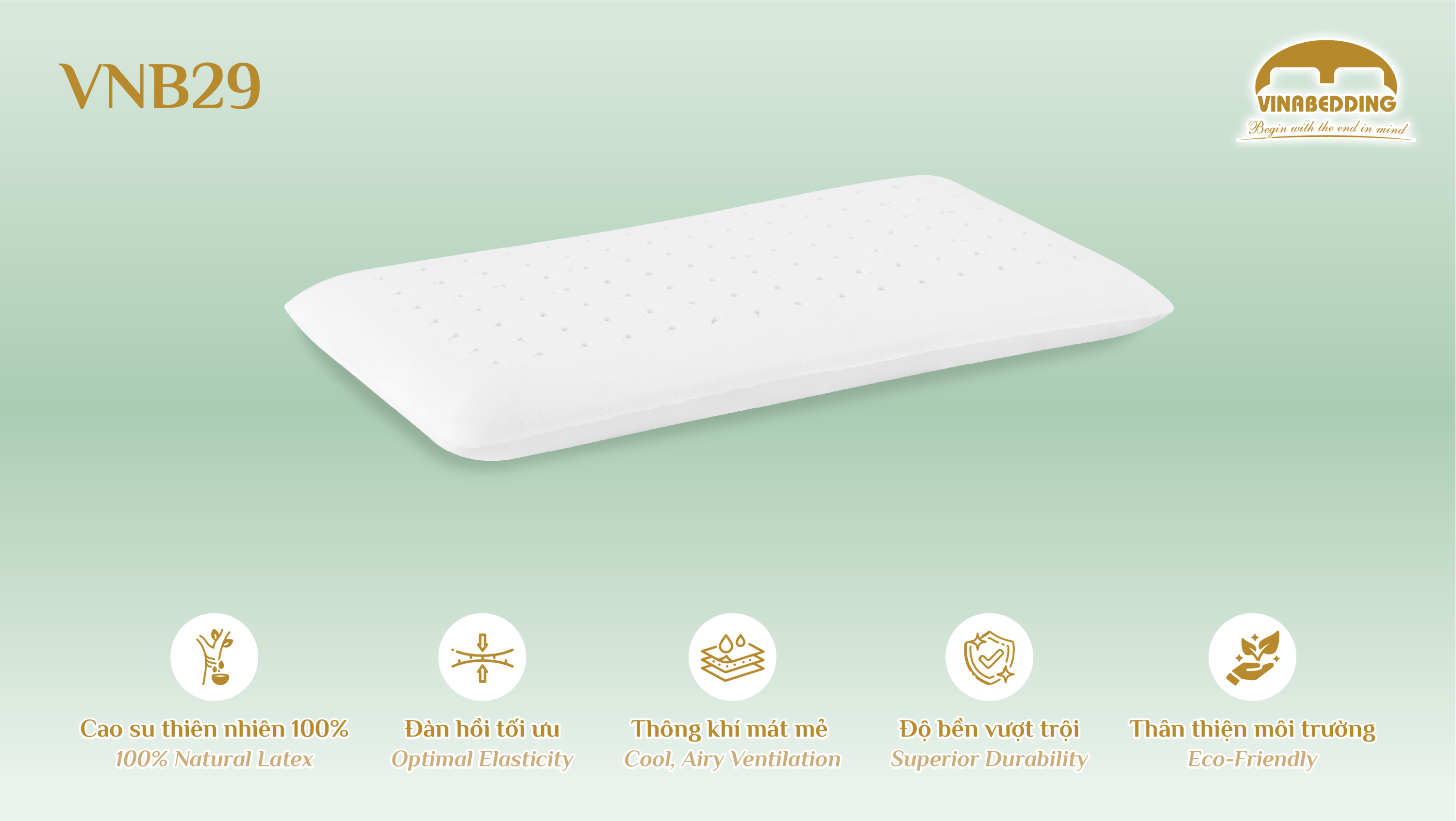 Natural Latex Pillow - VNB29 