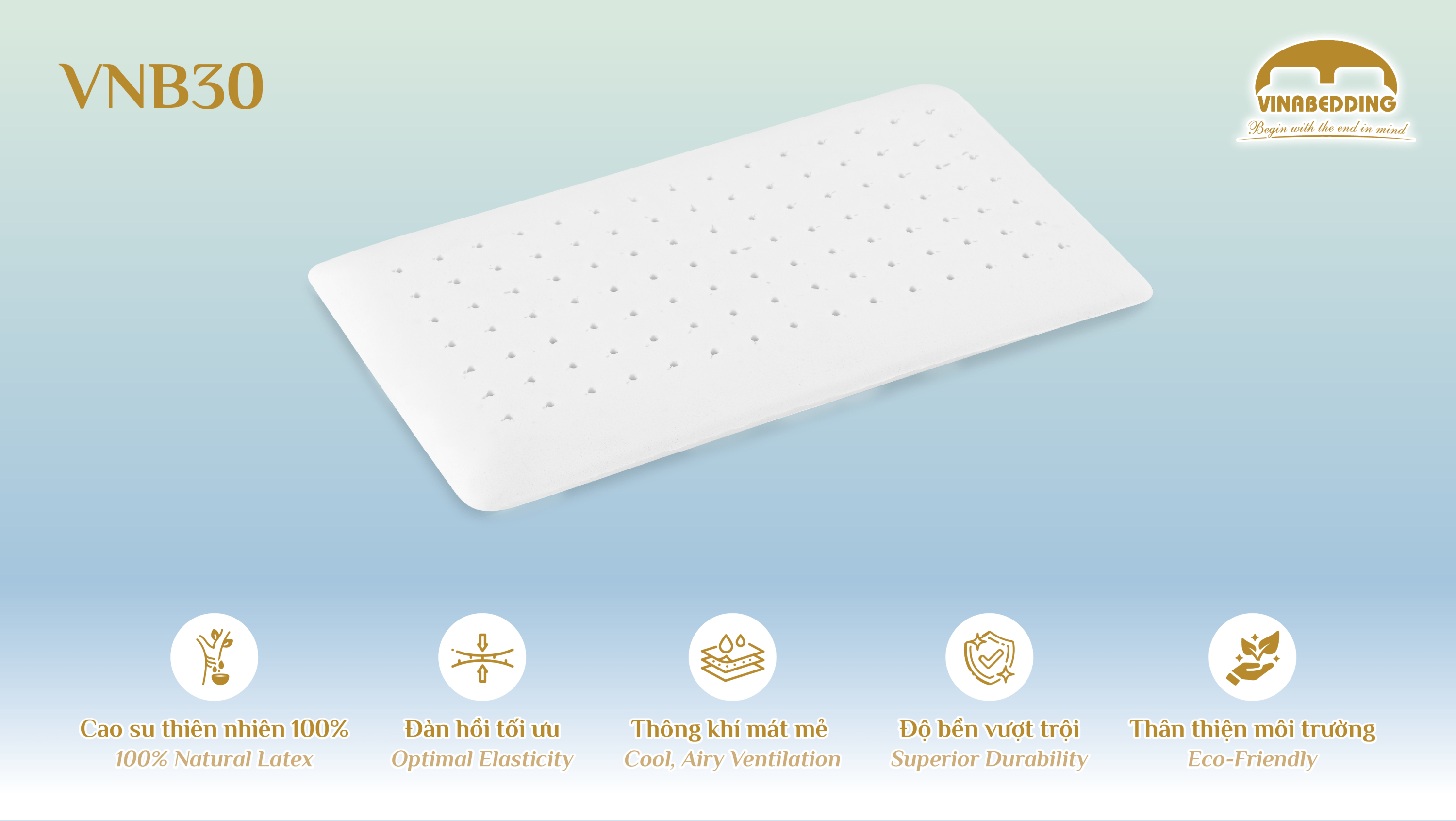 Natural Latex Pillow - VNB30 
