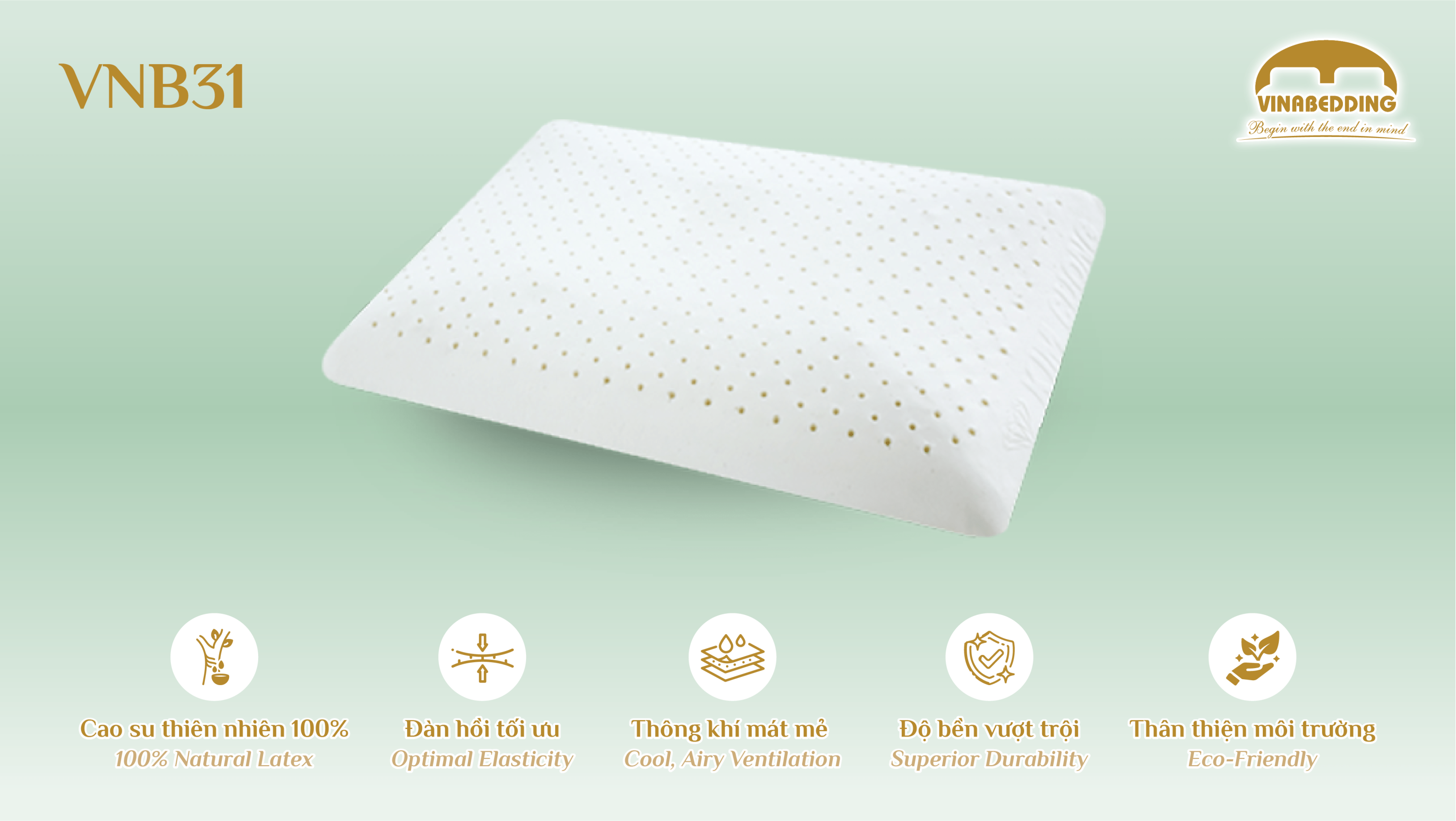 Natural Latex Pillow - VNB31