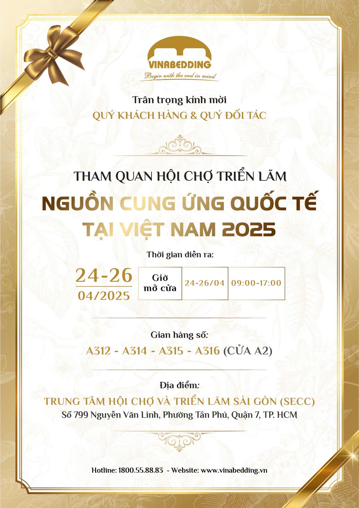 VINABEDDING SINCERELY WELCOMES YOU TO THE GLOBAL SOURCING FAIR 2025 EXHIBITION.